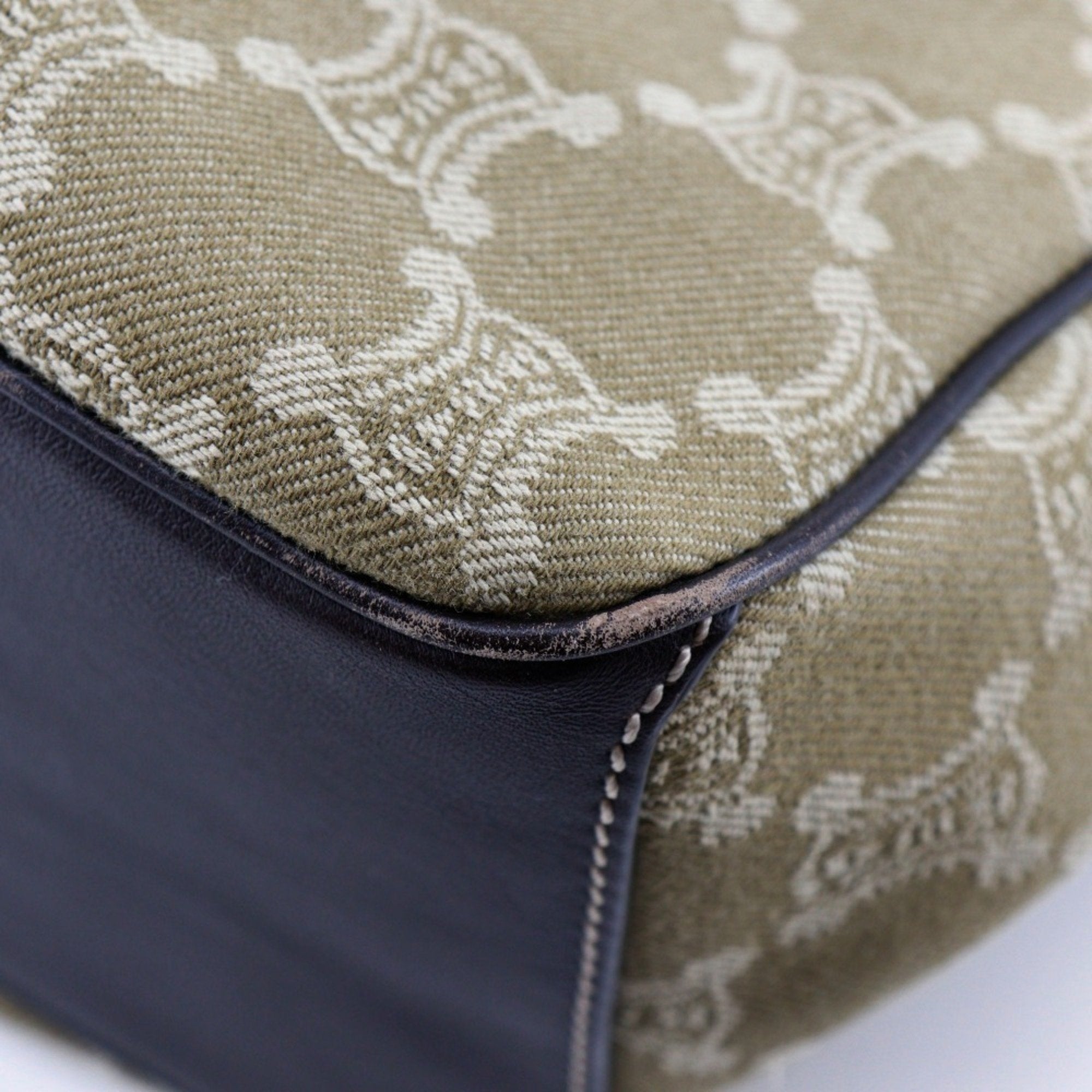 Celine Khaki Canvas Handbag (Pre-Owned)