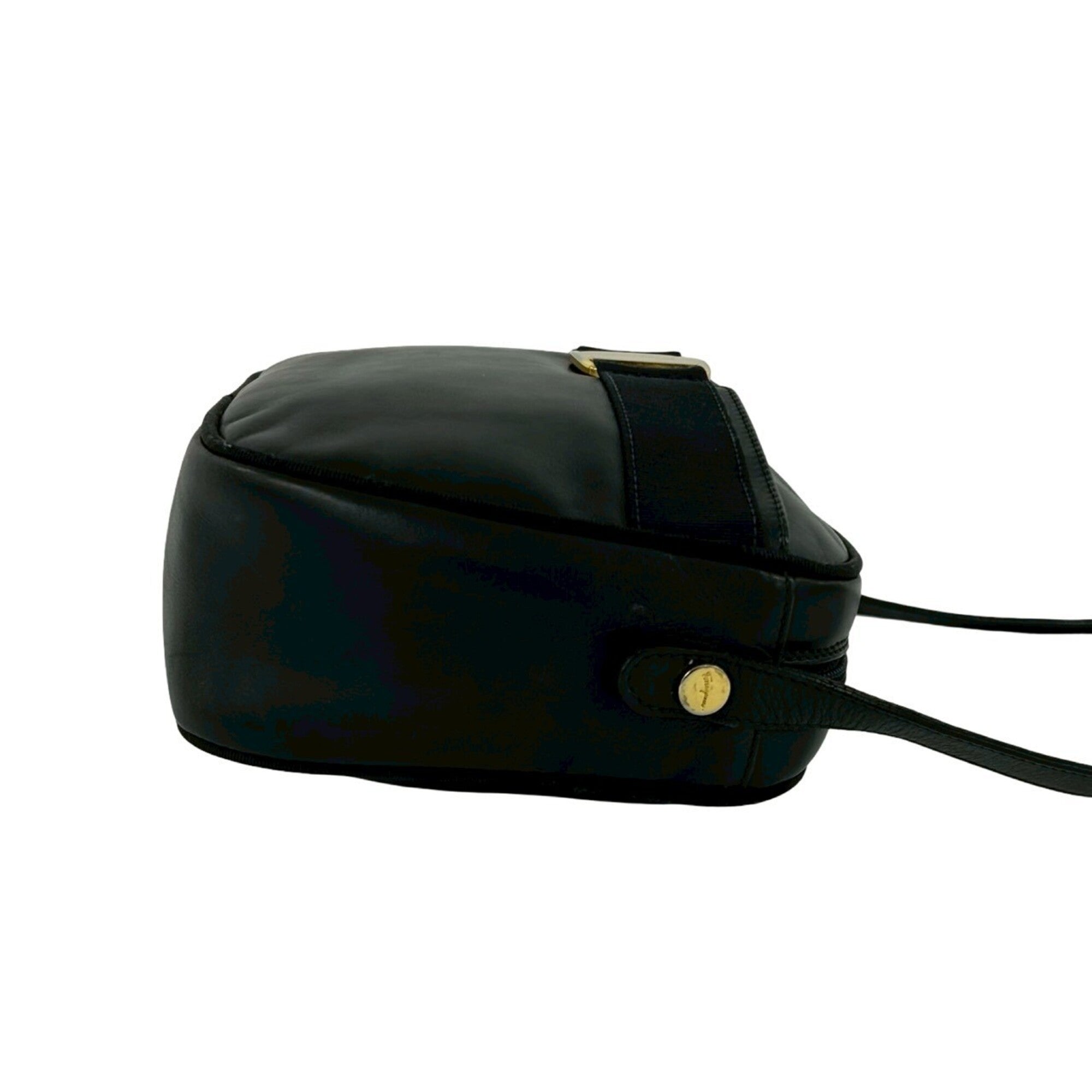 Salvatore Ferragamo Navy Leather Shoulder Bag (Pre-Owned)