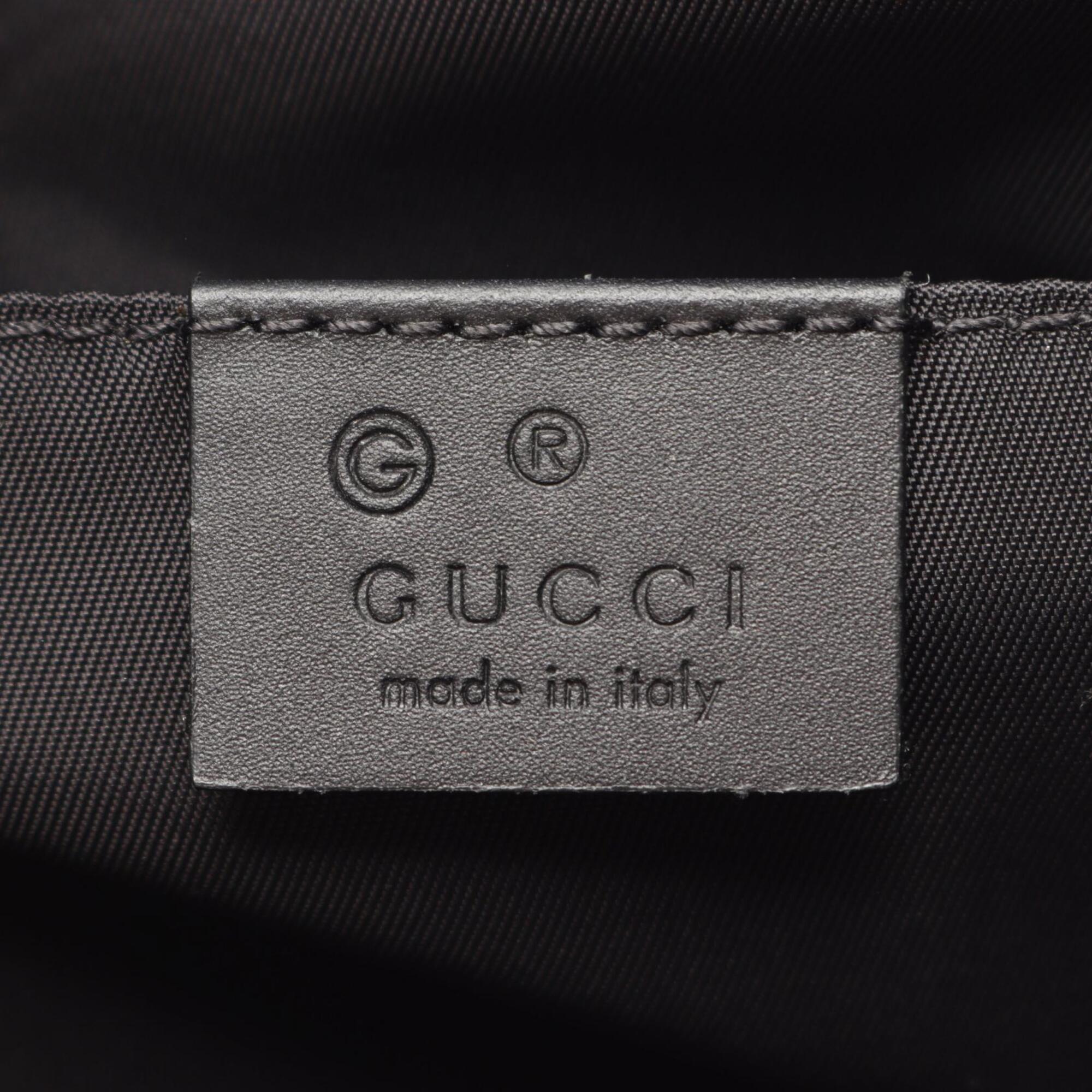 Gucci Black Green Red Color Canvas Leather Fanny Pack (Pre-Owned)