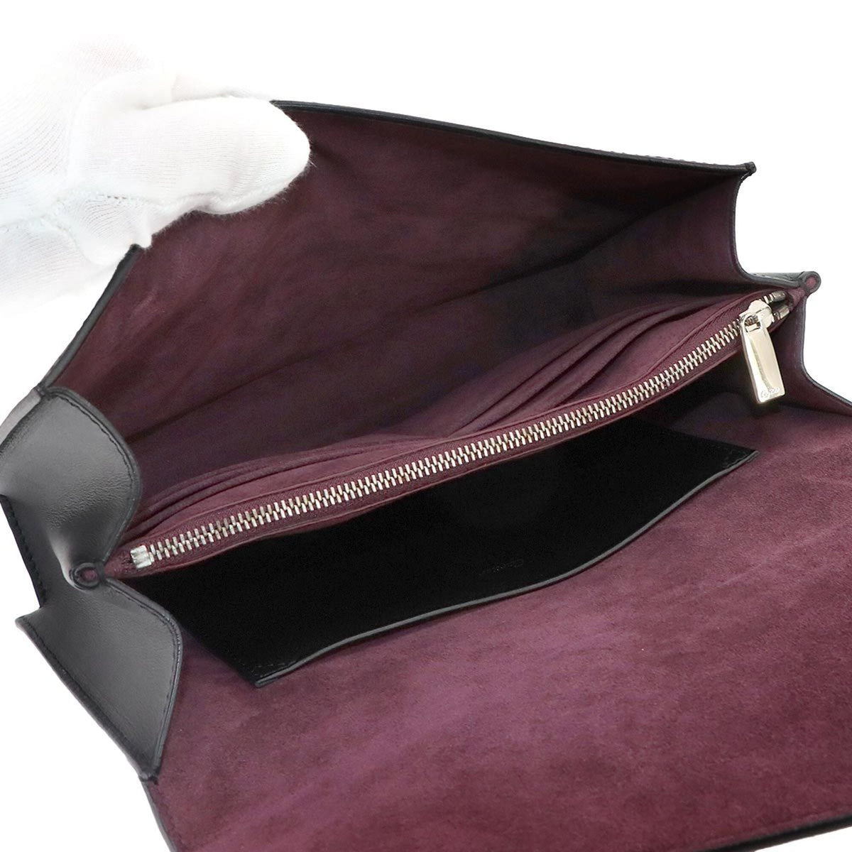 Cartier Black Leather Handbag (Pre-Owned)
