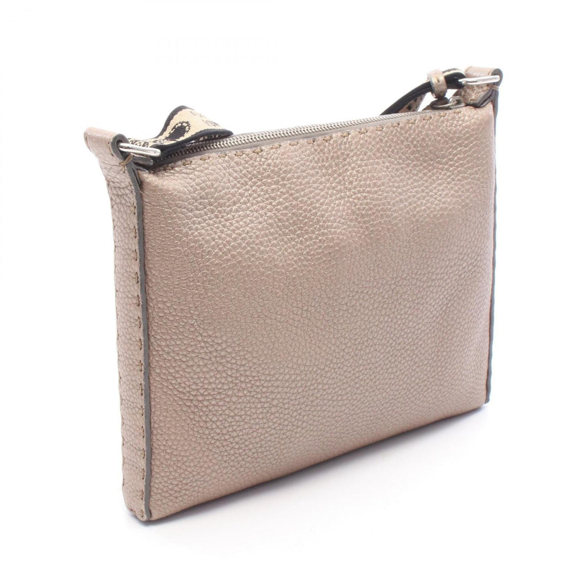 Fendi Beige Leather Handbag Shoulder Bag (Pre-Owned)
