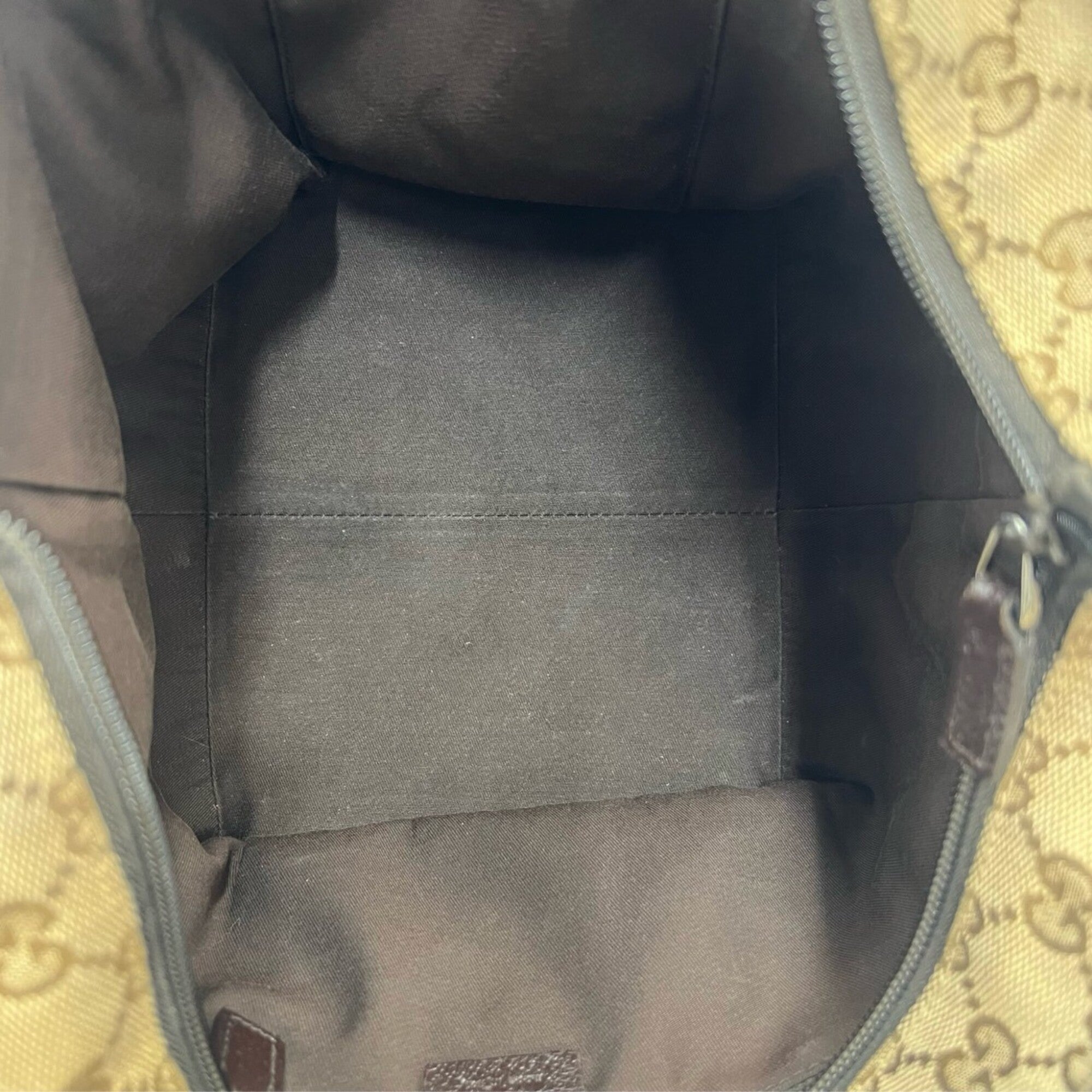 Gucci Brown Green Red Color Canvas Leather Handbag Tote Bag (Pre-Owned)