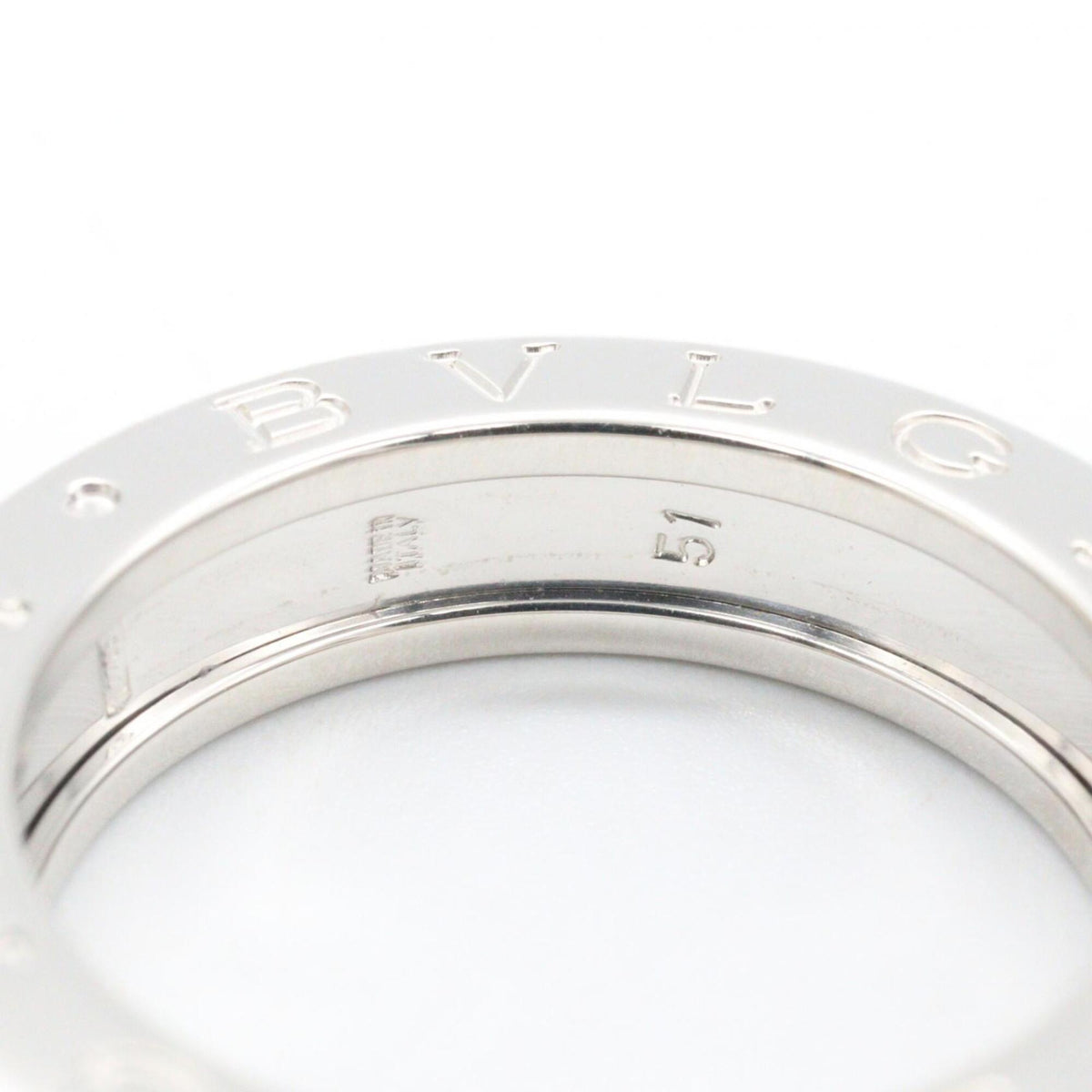 Bvlgari Silver White Gold (18K) Band Ring (Pre-Owned)