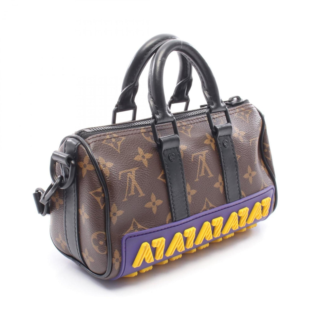 Louis Vuitton Black Brown Monogram Multi-Color Monogram Leather Rubber Tote Bag (Pre-Owned)