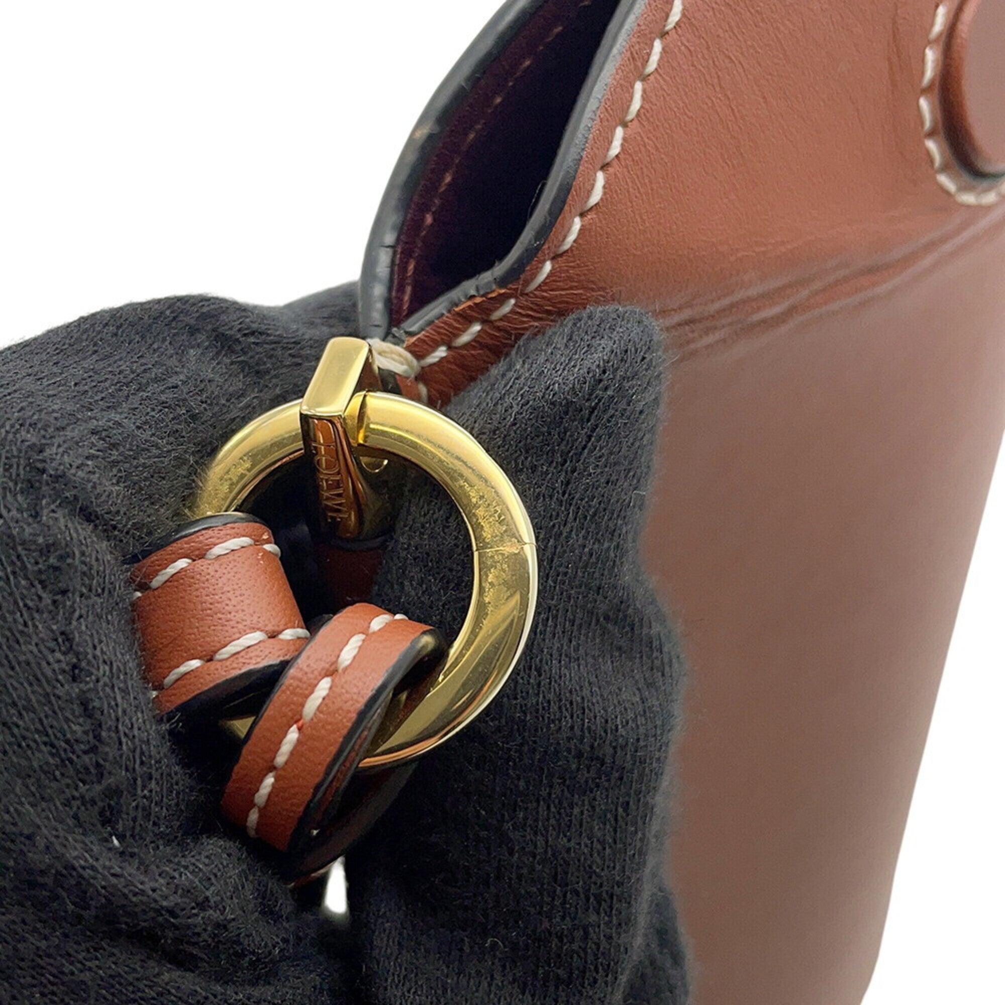 Loewe Brown Leather Handbag Pochette Shoulder Bag (Pre-Owned)