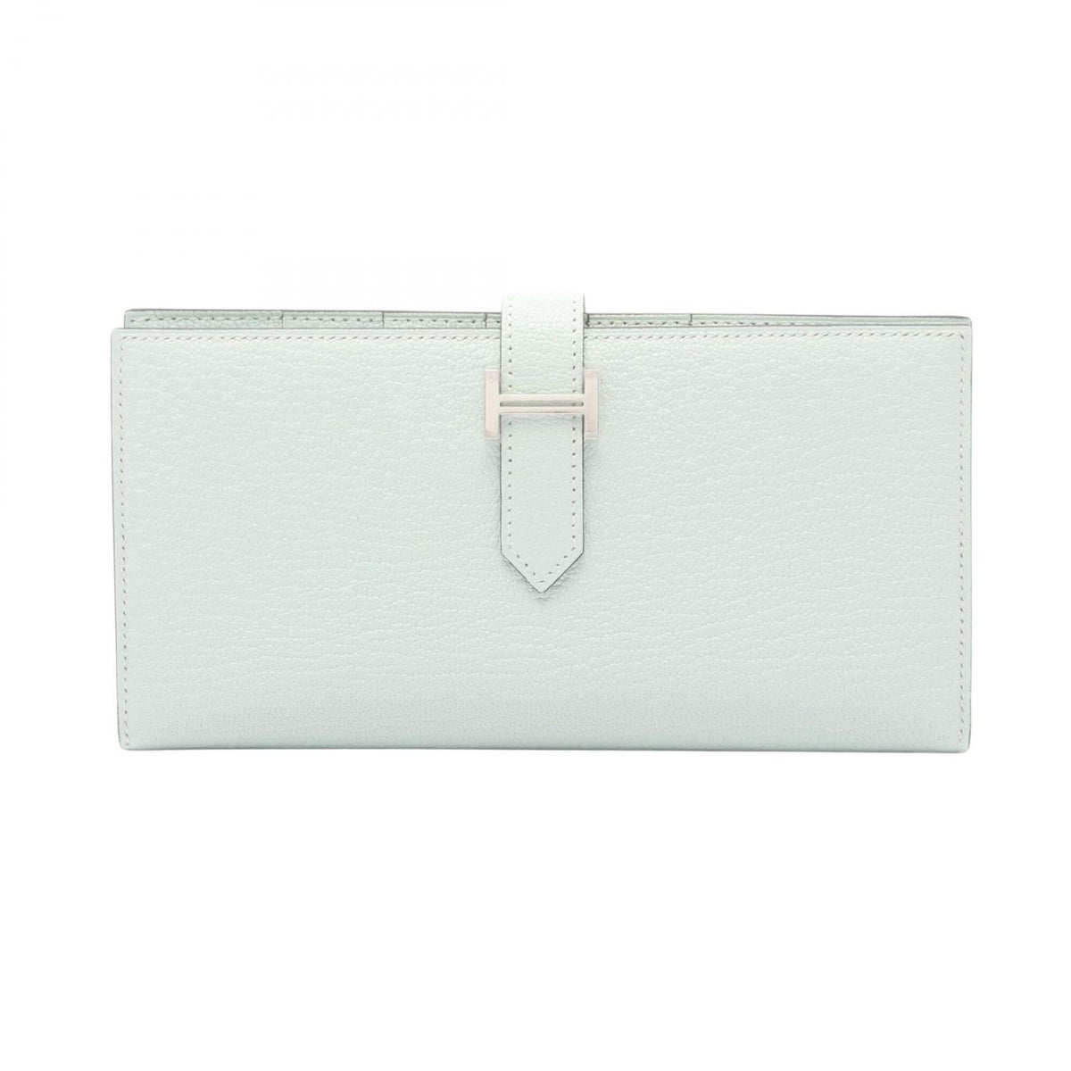 Hermes Green Chevre Leather Leather Long Wallet (Bi-Fold) (Pre-Owned)