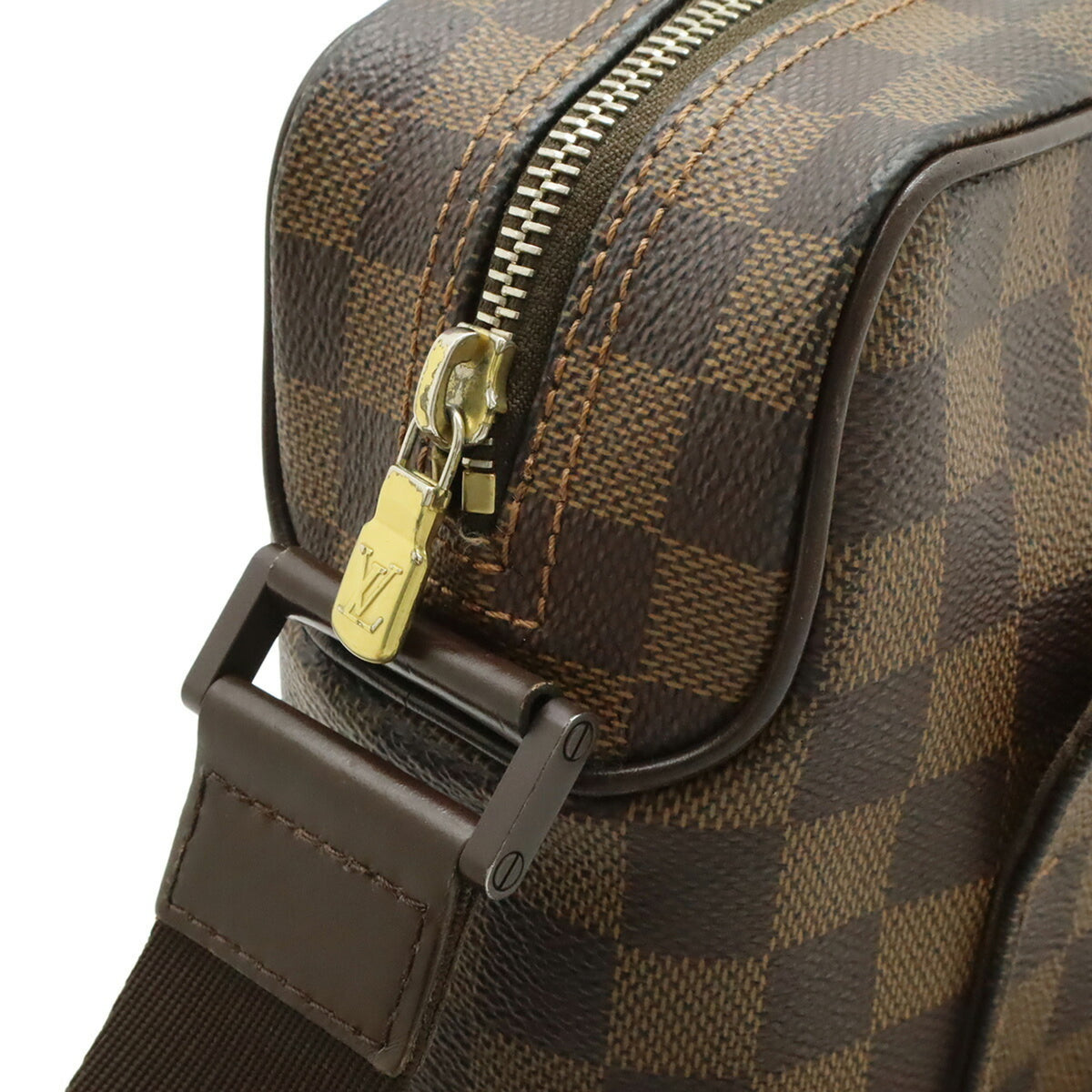 Louis Vuitton Damier Brown Pvc Pochette Shoulder Bag (Pre-Owned)