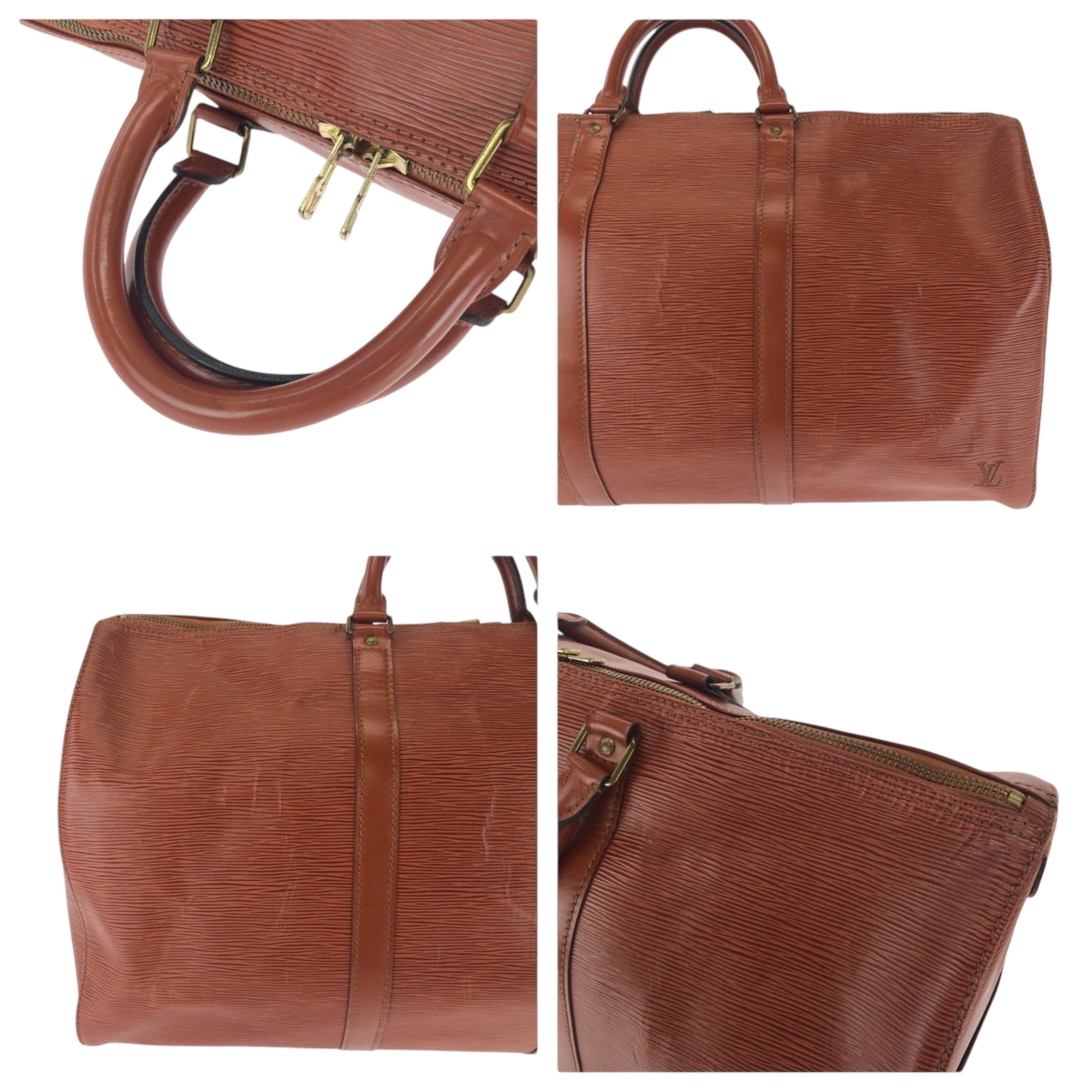 Louis Vuitton Brown Epi Leather Boston Bag Handbag (Pre-Owned)