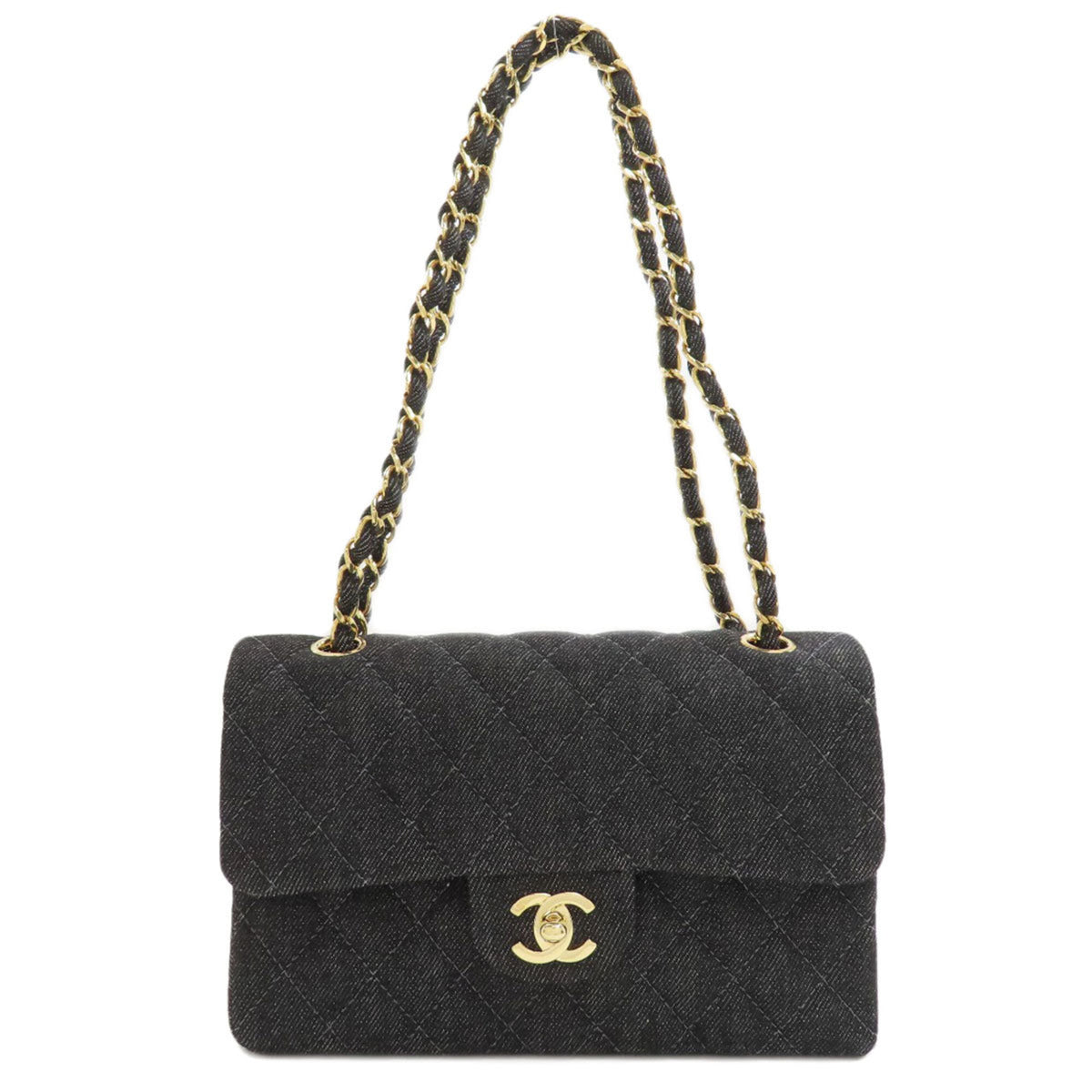 Chanel Black Denim Shoulder Bag (Pre-Owned)