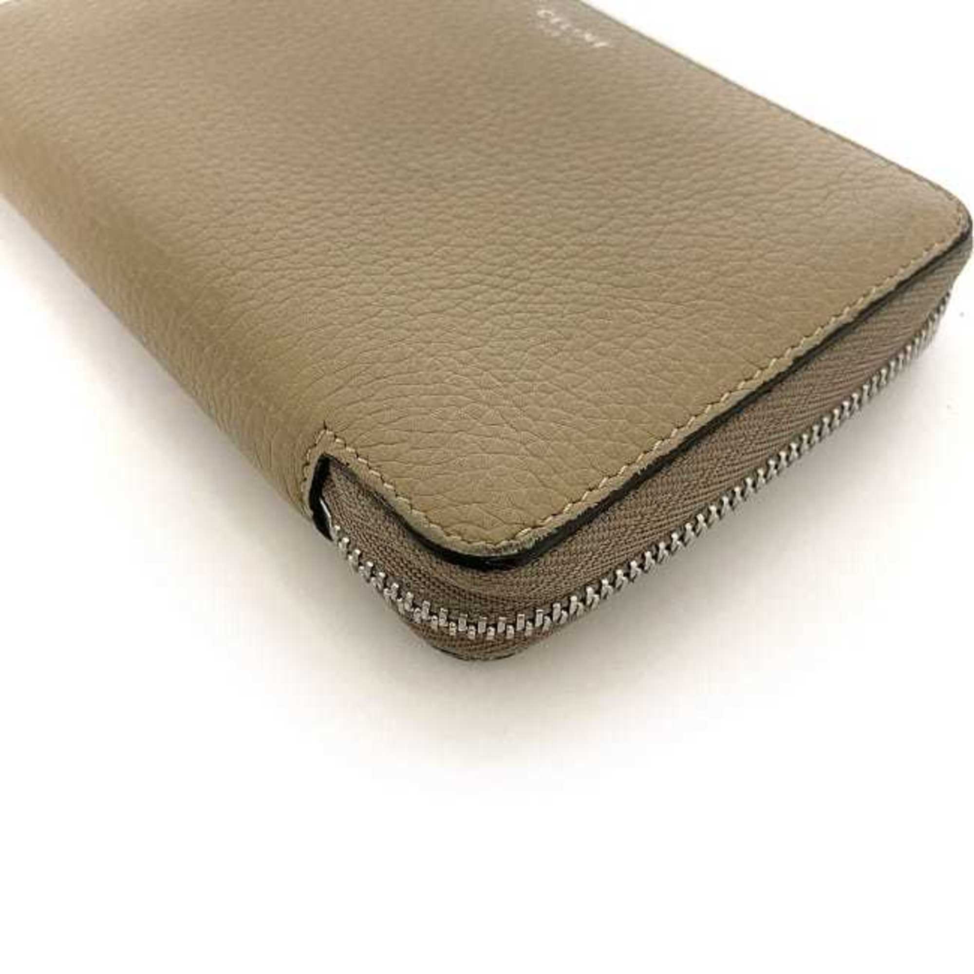 Celine Beige Leather Wallet (Bi-Fold) (Pre-Owned)