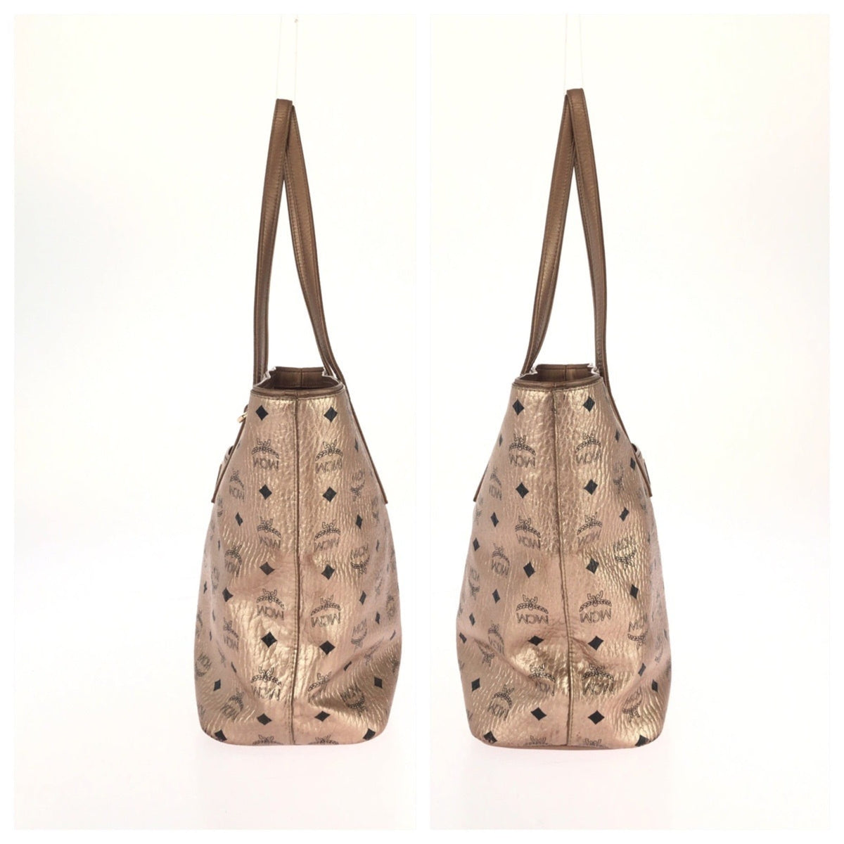 Mcm Champagne Gold Pvc Leather Shoulder Bag Tote Bag (Pre-Owned)