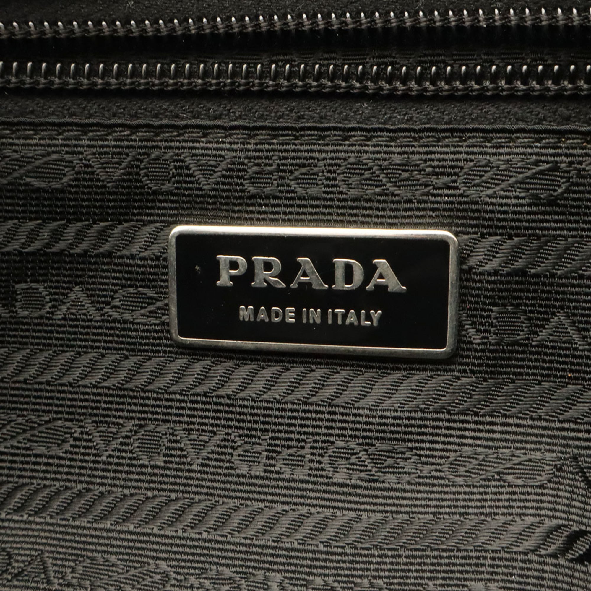 Prada Black Nero Nylon Leather Pochette Shoulder Bag (Pre-Owned)