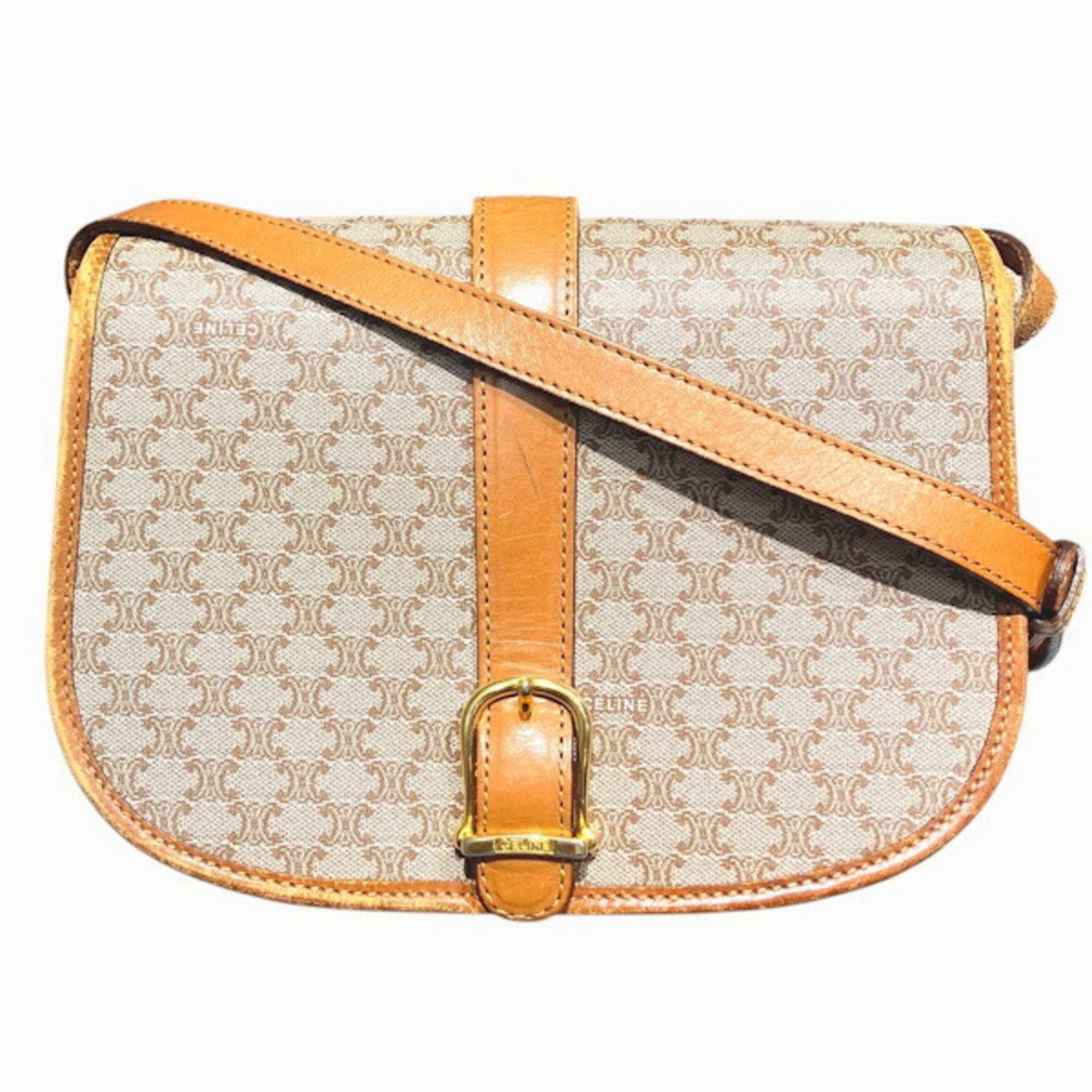 Celine Brown Pvc Leather Shoulder Bag (Pre-Owned)