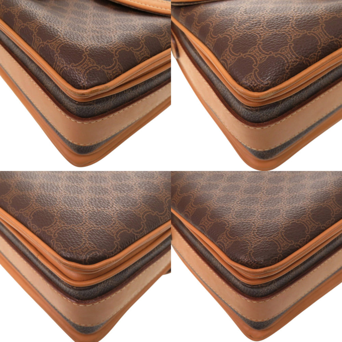 Celine Brown Coated Canvas Pvc Shoulder Bag (Pre-Owned)