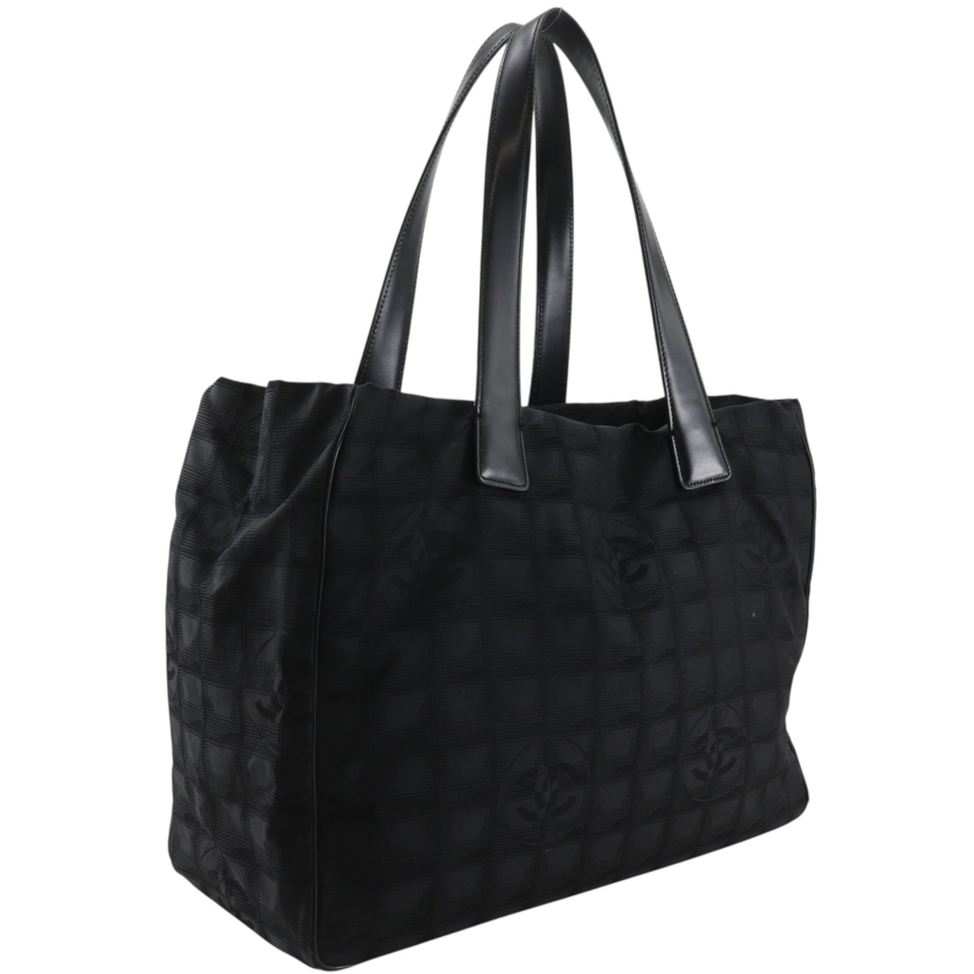 Chanel Black New Travel Line Tote Bag Weekend Bag (Pre-Owned)
