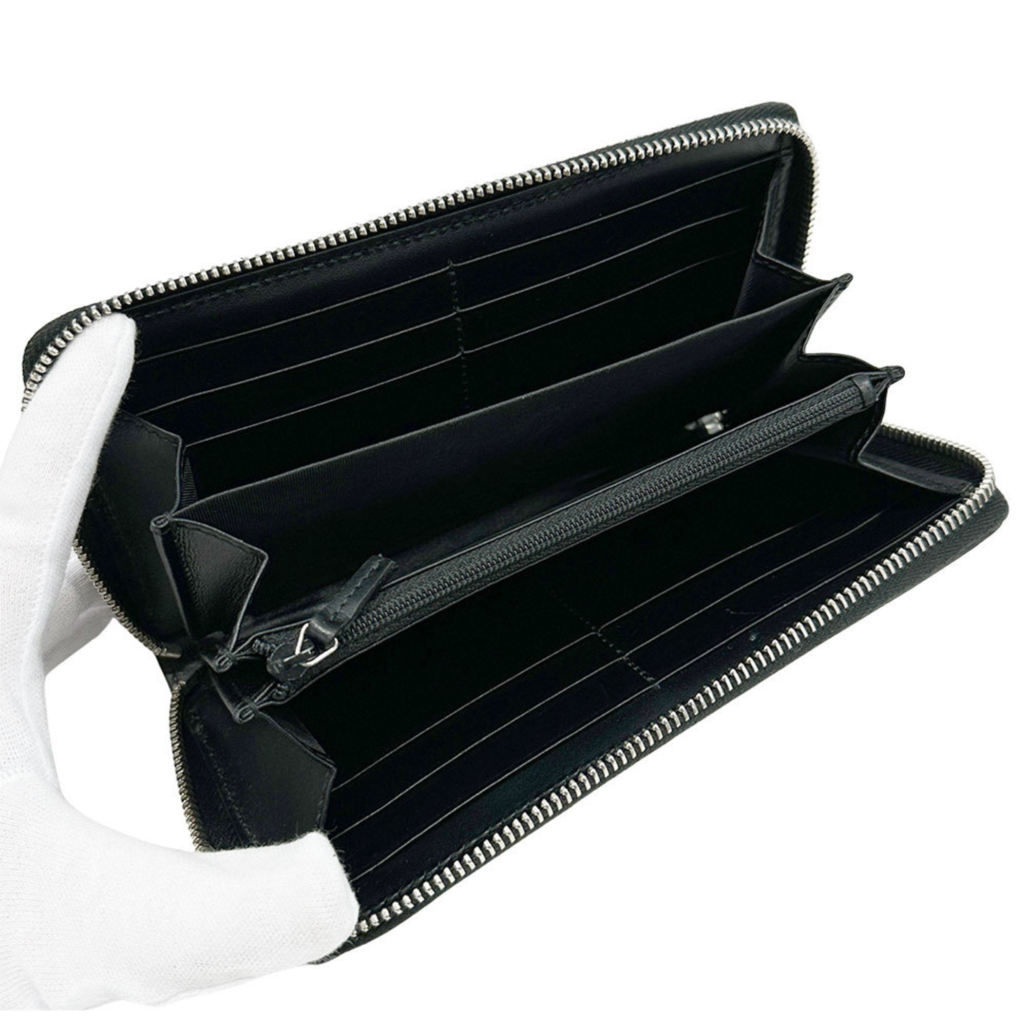 Gucci Black Leather Long Wallet (Bi-Fold) (Pre-Owned)