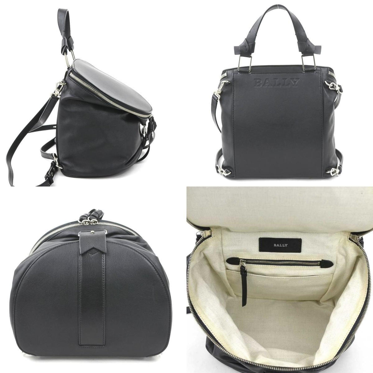 Bally Black Leather Shoulder Bag (Pre-Owned)