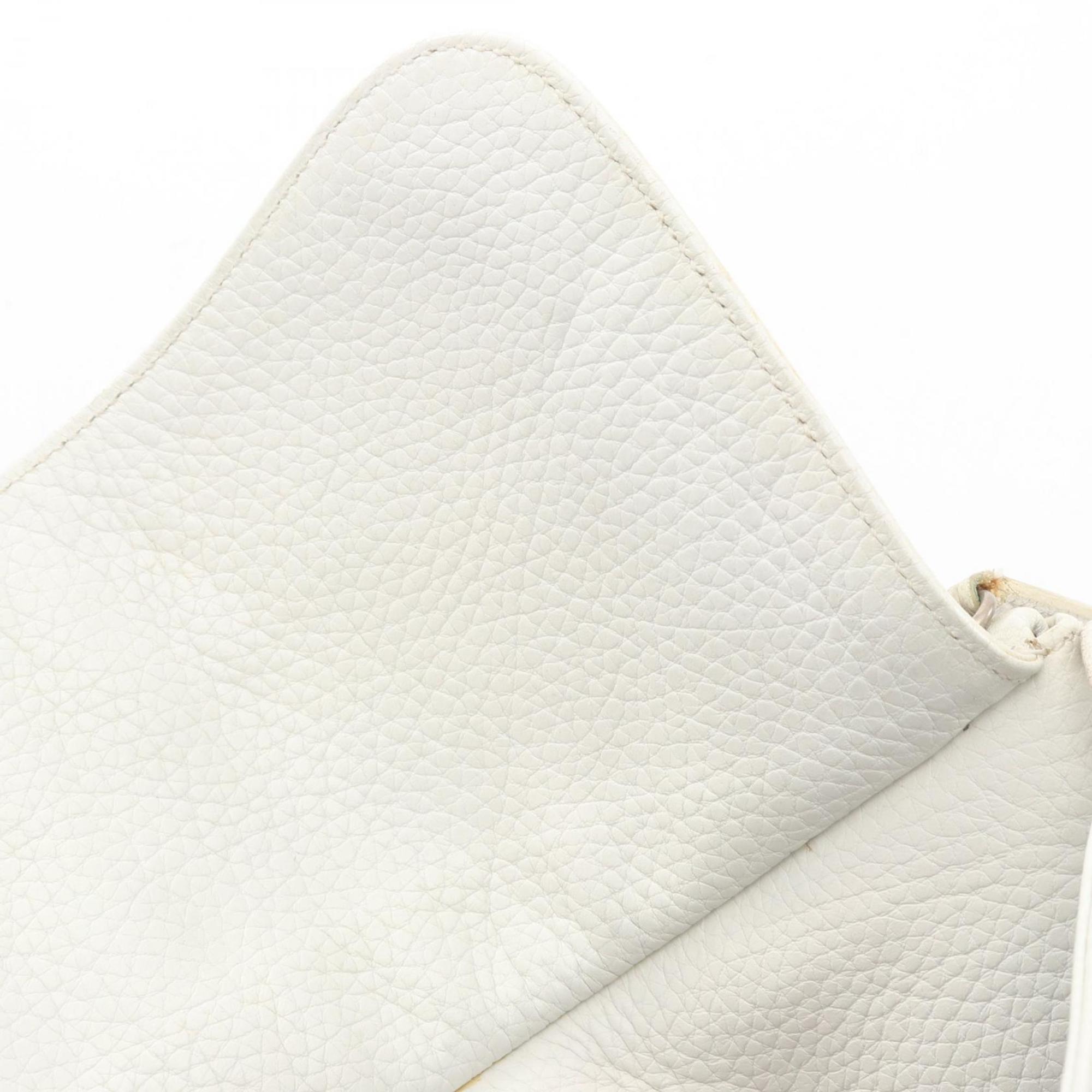 Loewe White Leather Handbag Shoulder Bag (Pre-Owned)