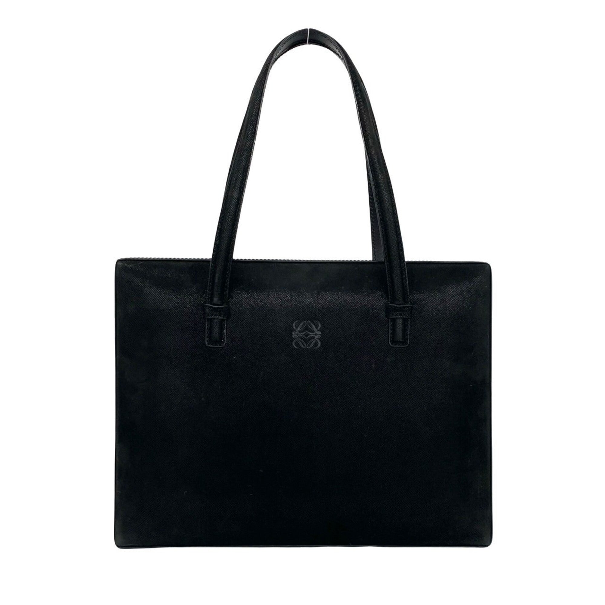 Loewe Black Suede Handbag Tote Bag (Pre-Owned)