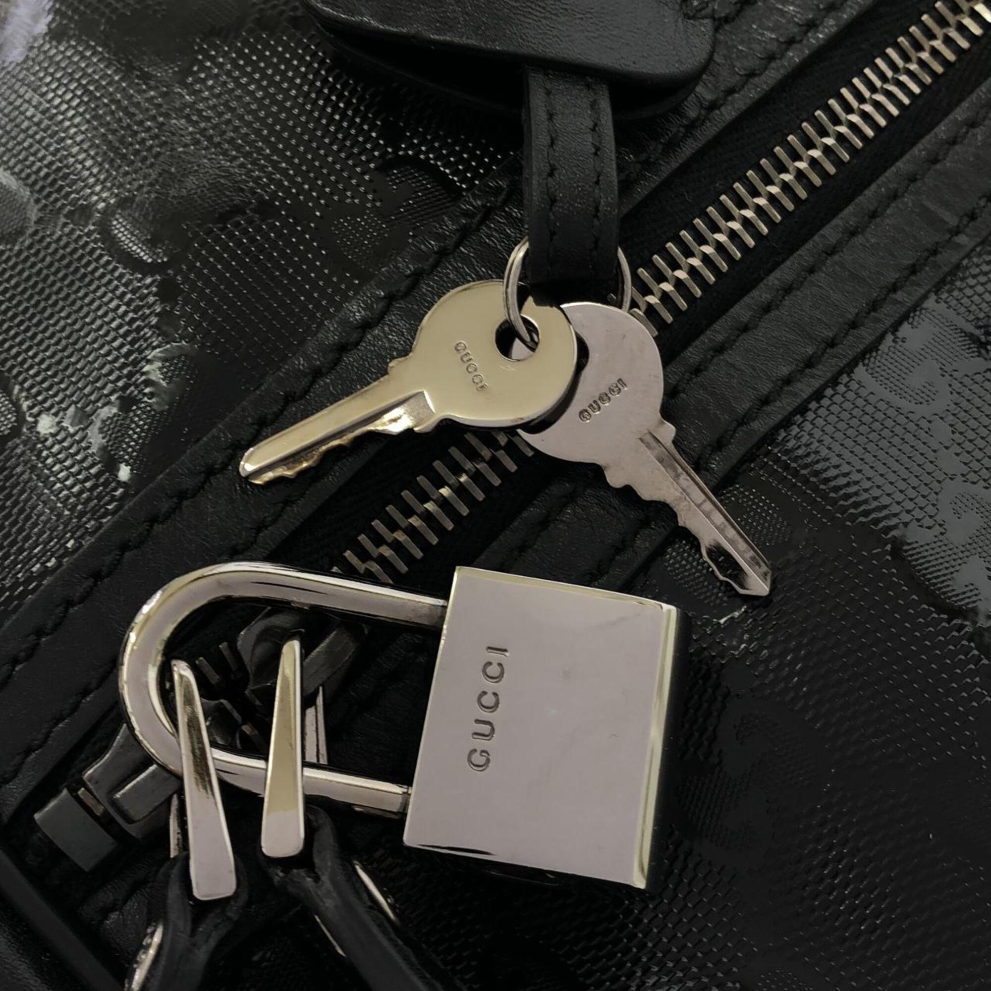 Gucci Black Gg Imprimé Boston Bag (Pre-Owned)