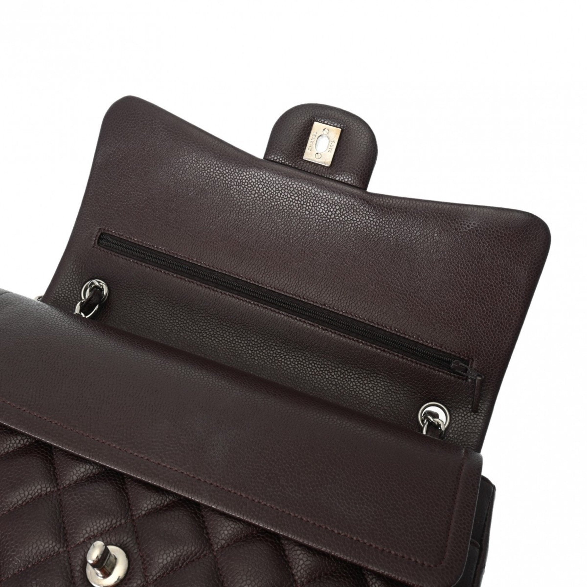 Chanel Purple Caviar Leather Shoulder Bag (Pre-Owned)