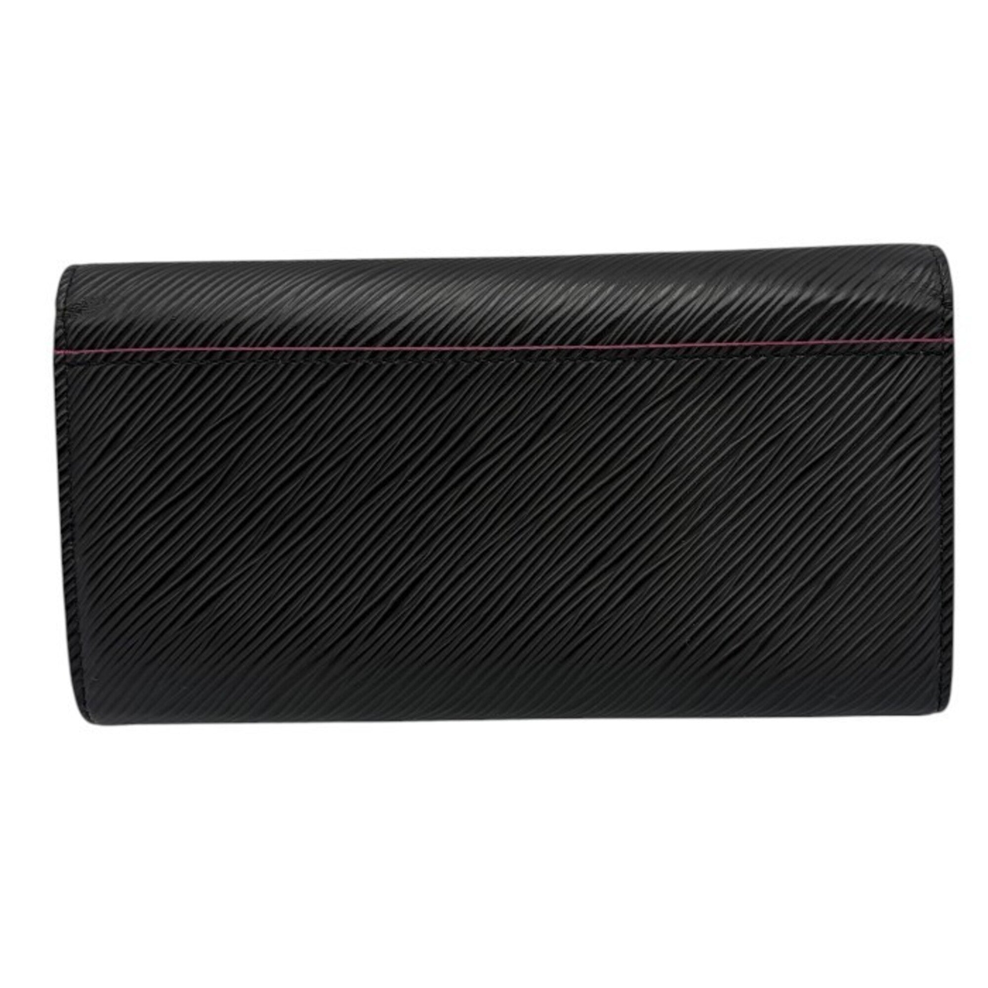 Louis Vuitton Epi Black Pink Leather Long Wallet (Bi-Fold) (Pre-Owned)