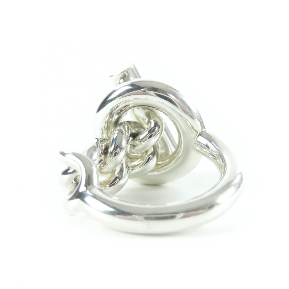 Hermes Silver Silver 925 Band Ring (Pre-Owned)