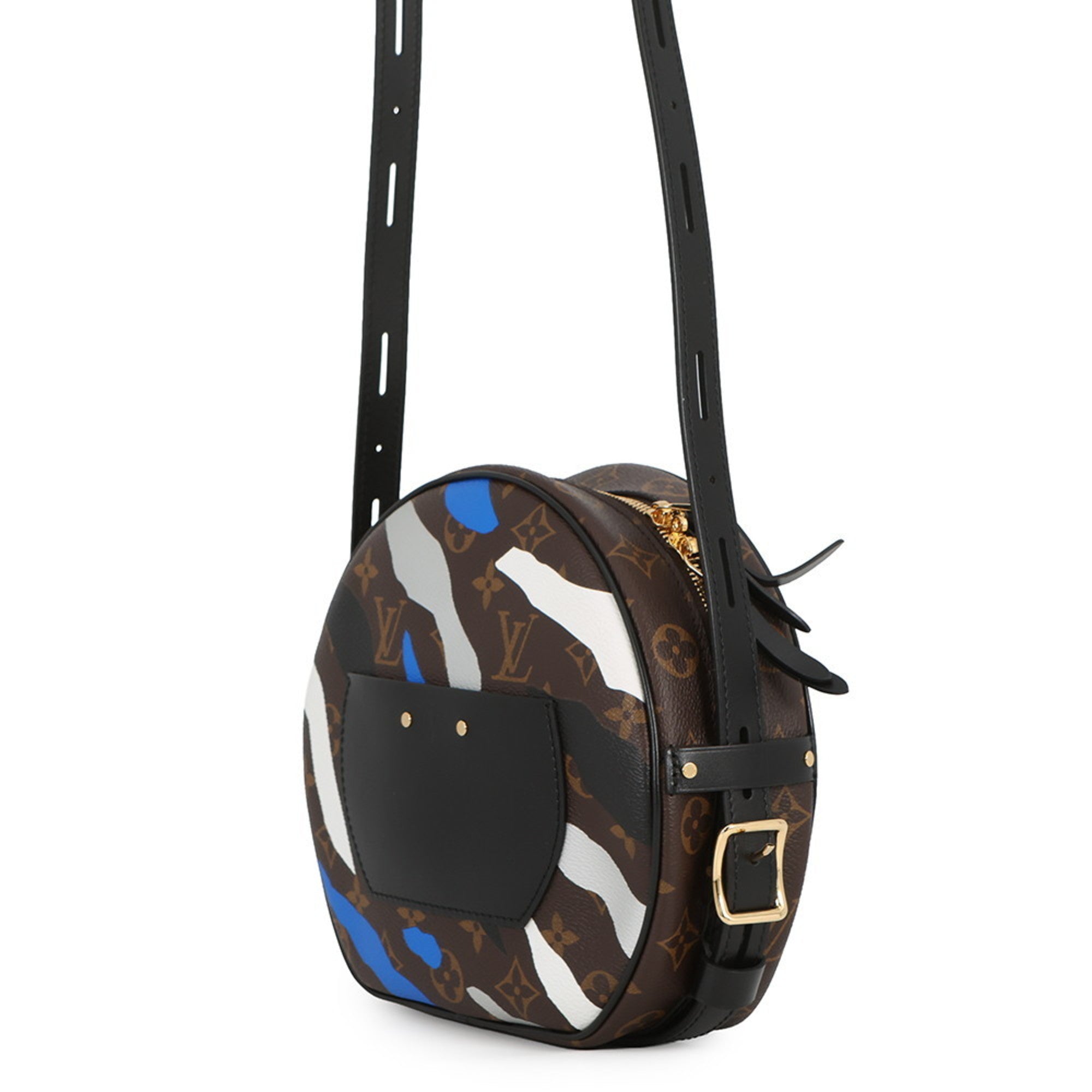 Louis Vuitton Monogram Black Blue Noir White Monogram Handbag Shoulder Bag (Pre-Owned)