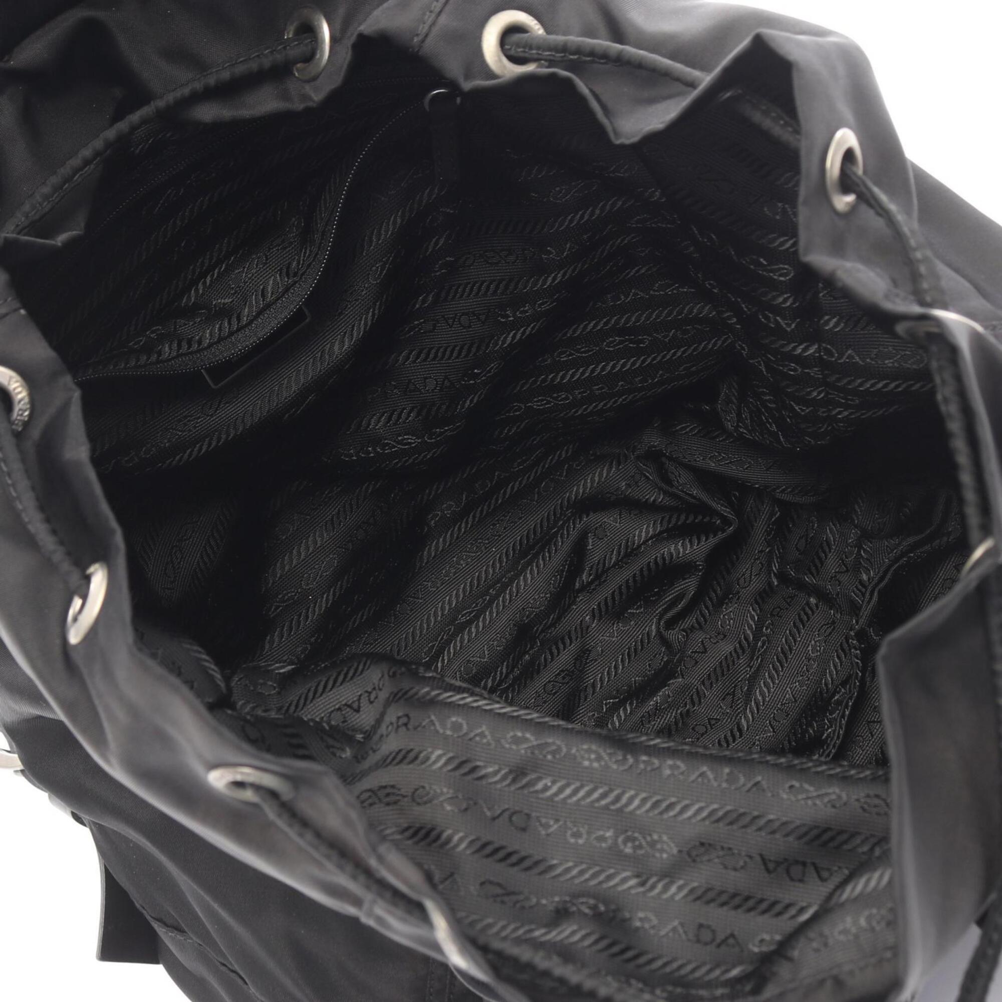 Prada Black Nylon Backpack Handbag (Pre-Owned)