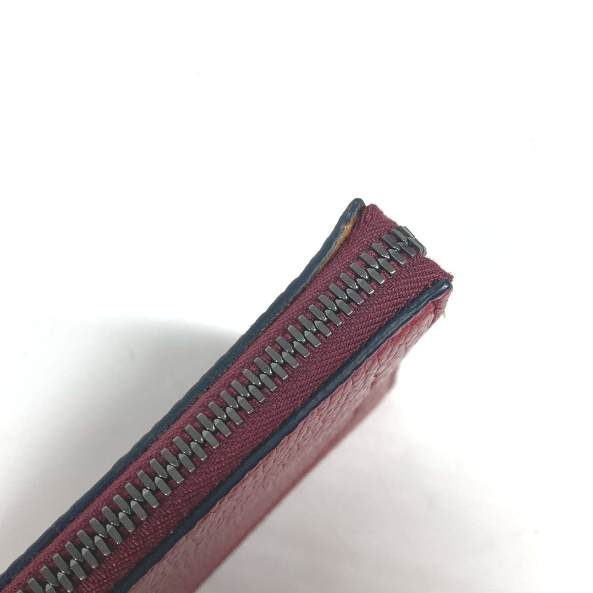 Salvatore Ferragamo Red Color Leather Clutch Bag Pouch (Pre-Owned)