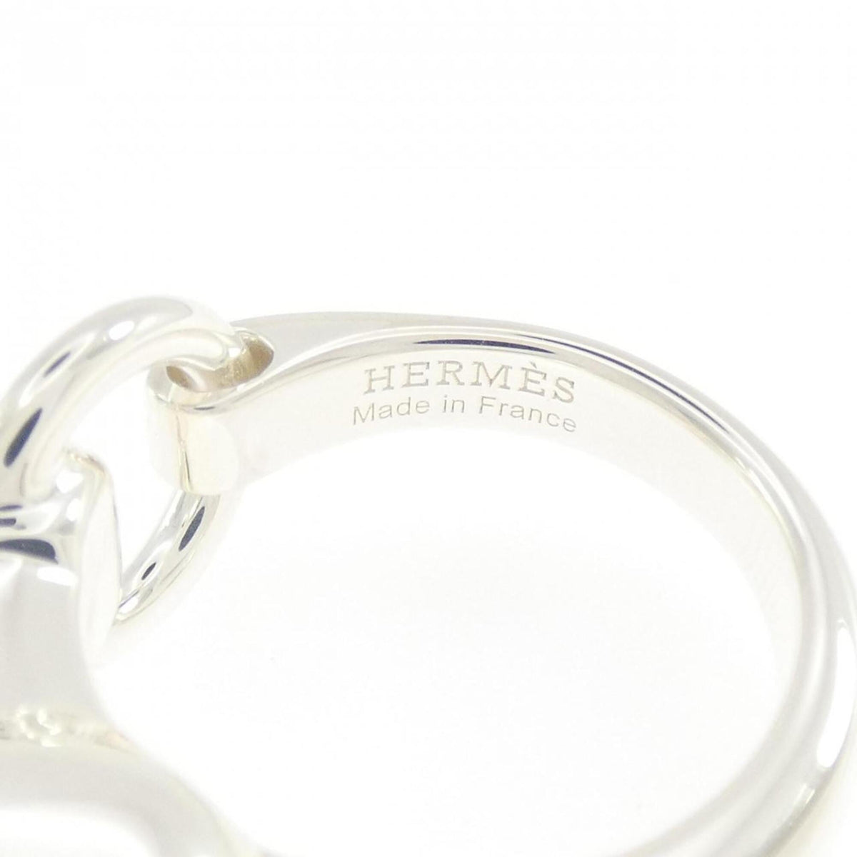 Hermes Silver 925 Band Ring (Pre-Owned)