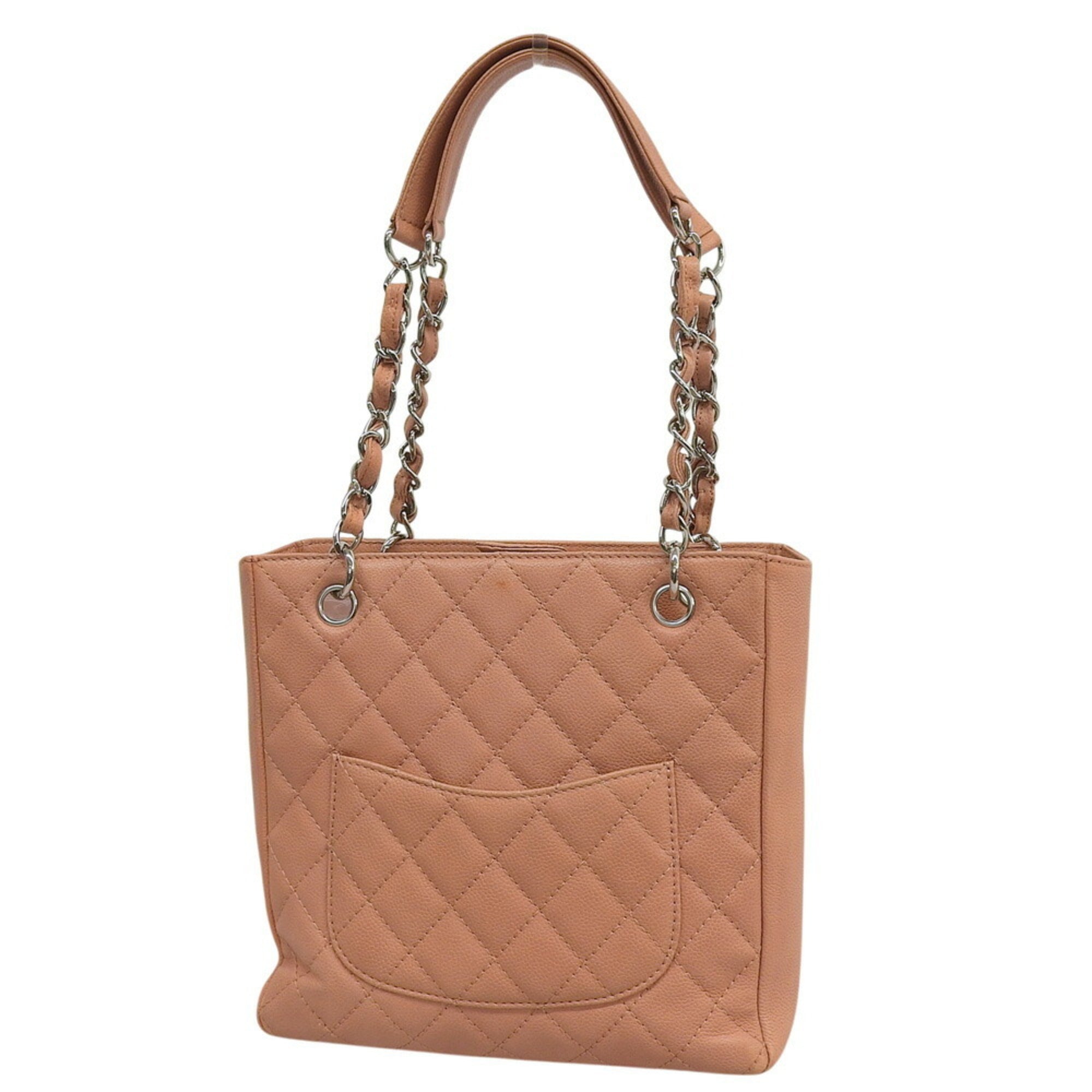 Chanel Salmon Pink Grained Calfskin Tote Bag (Pre-Owned)