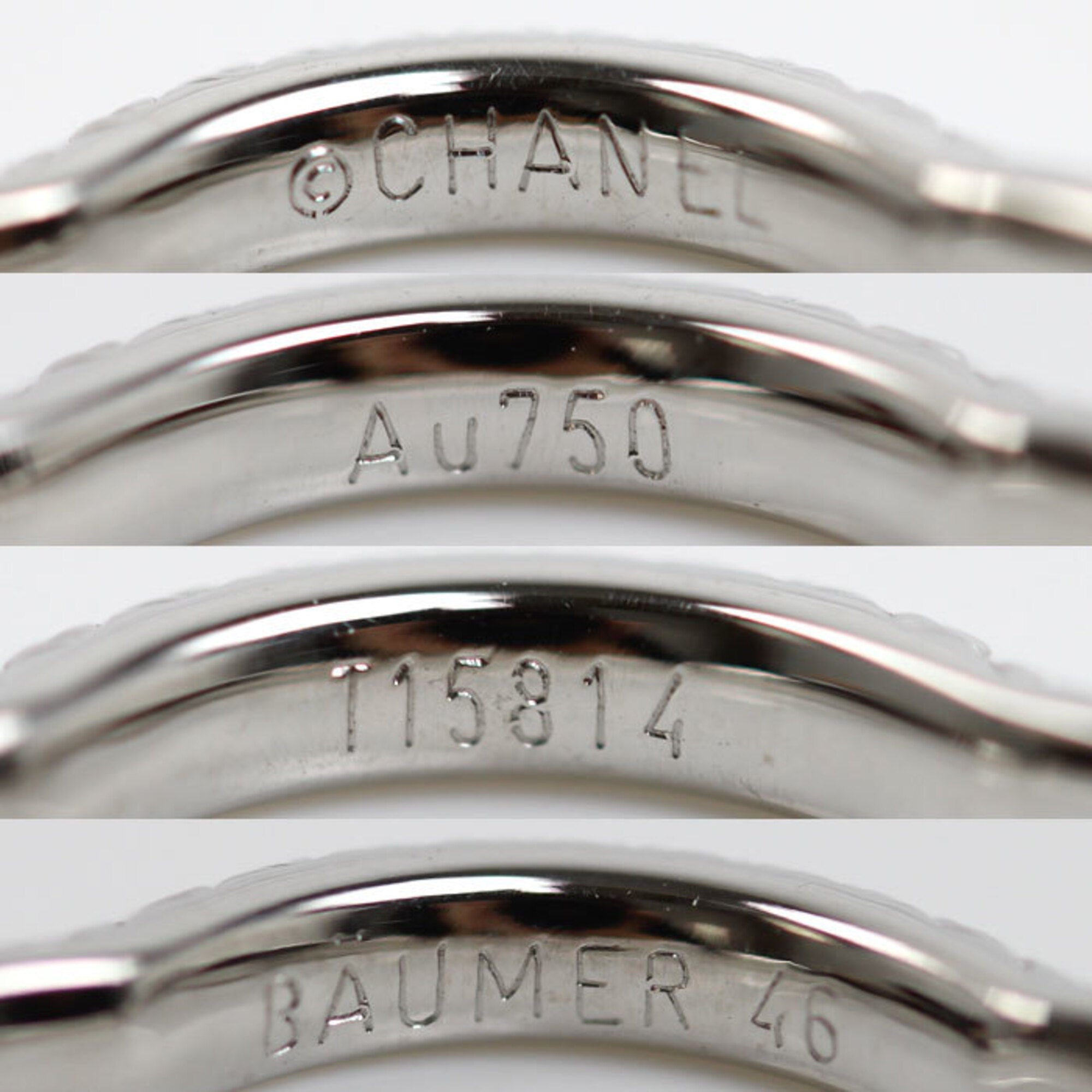 Chanel White Gold (18K) Band Ring (Pre-Owned)