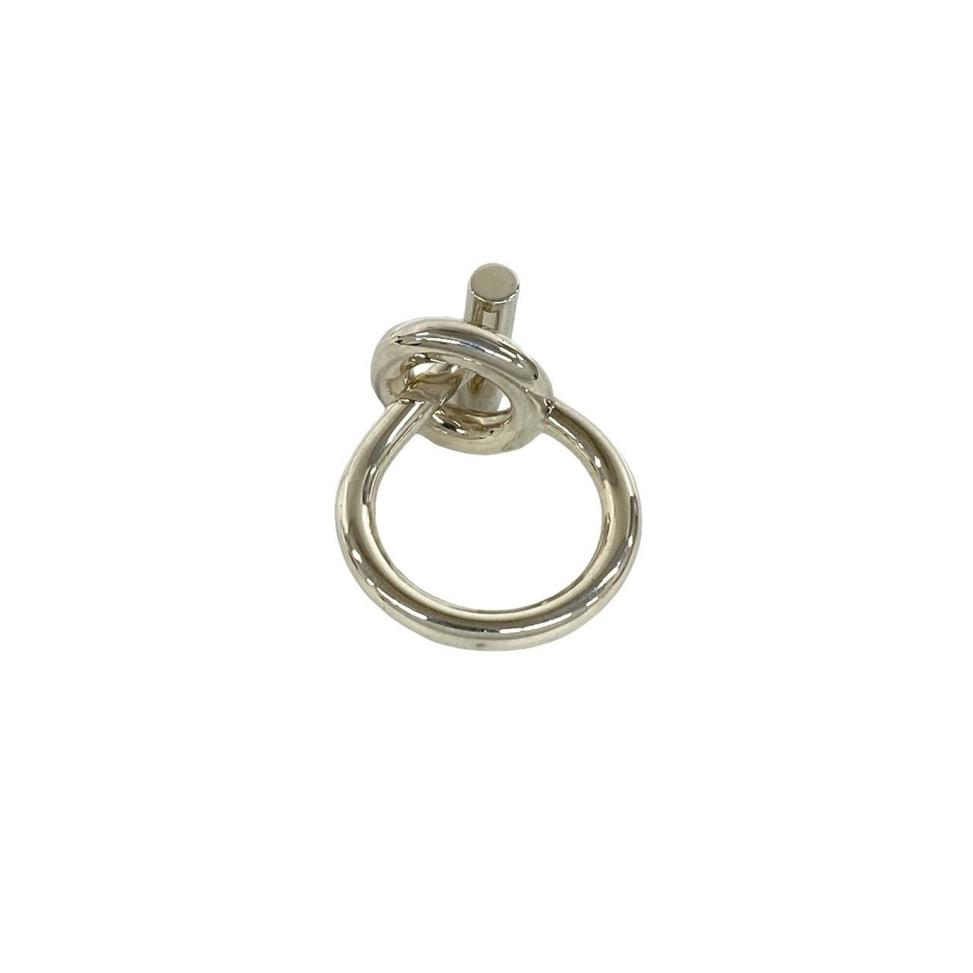 Hermes Silver Silver 925 Band Ring (Pre-Owned)