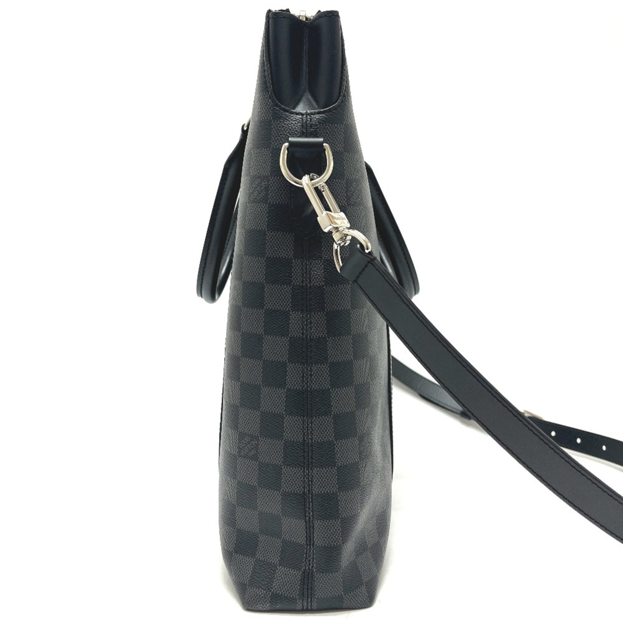 Louis Vuitton Black Noir Damier Graphite Handbag Tote Bag (Pre-Owned)
