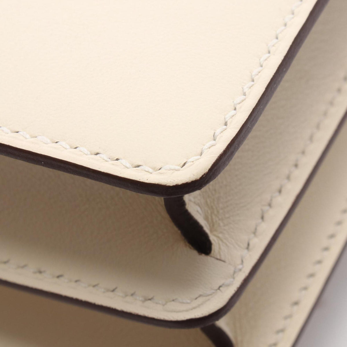 Hermes Ivory Swift Leather Leather Handbag Shoulder Bag (Pre-Owned)