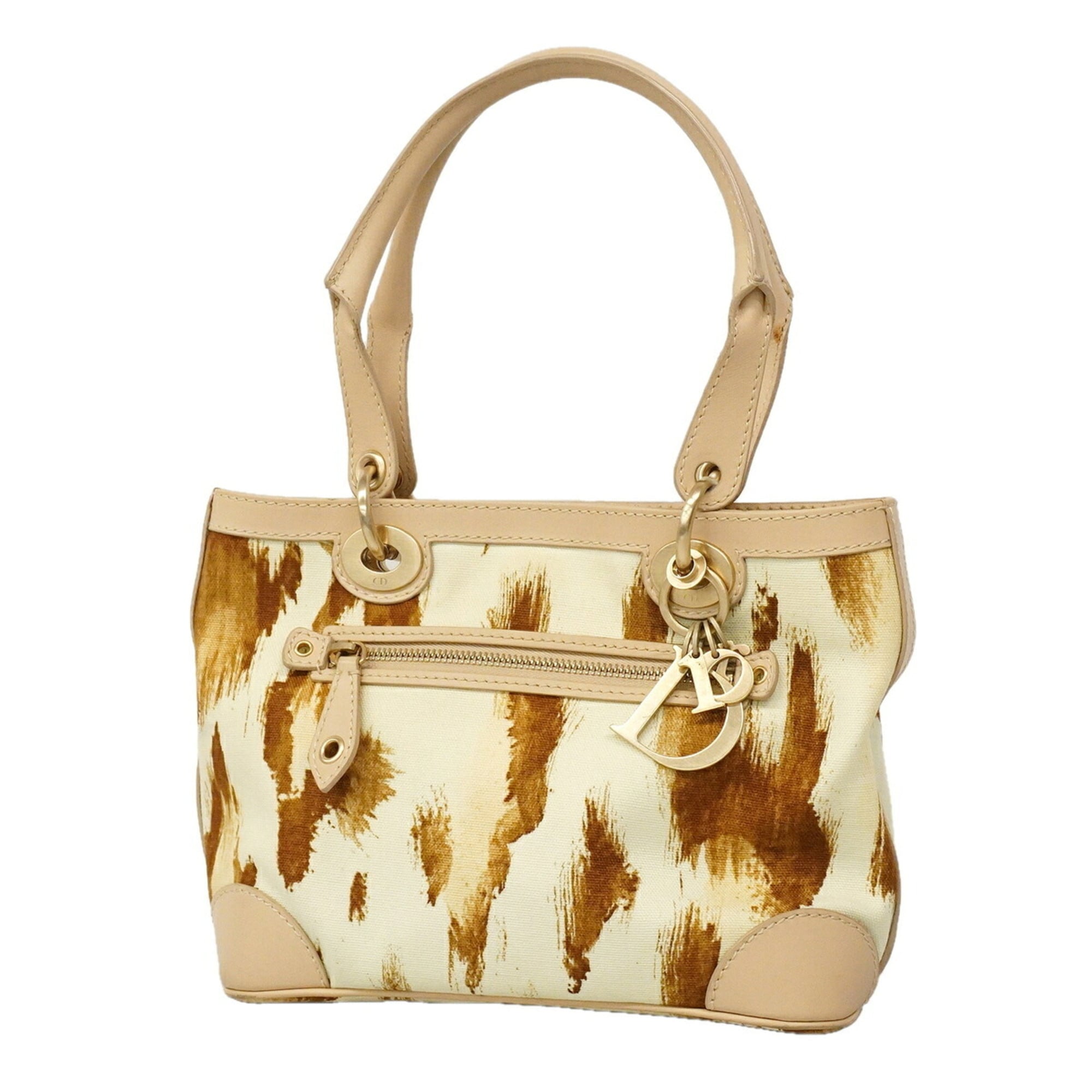 Christian Dior Light Brown Canvas Handbag (Pre-Owned)