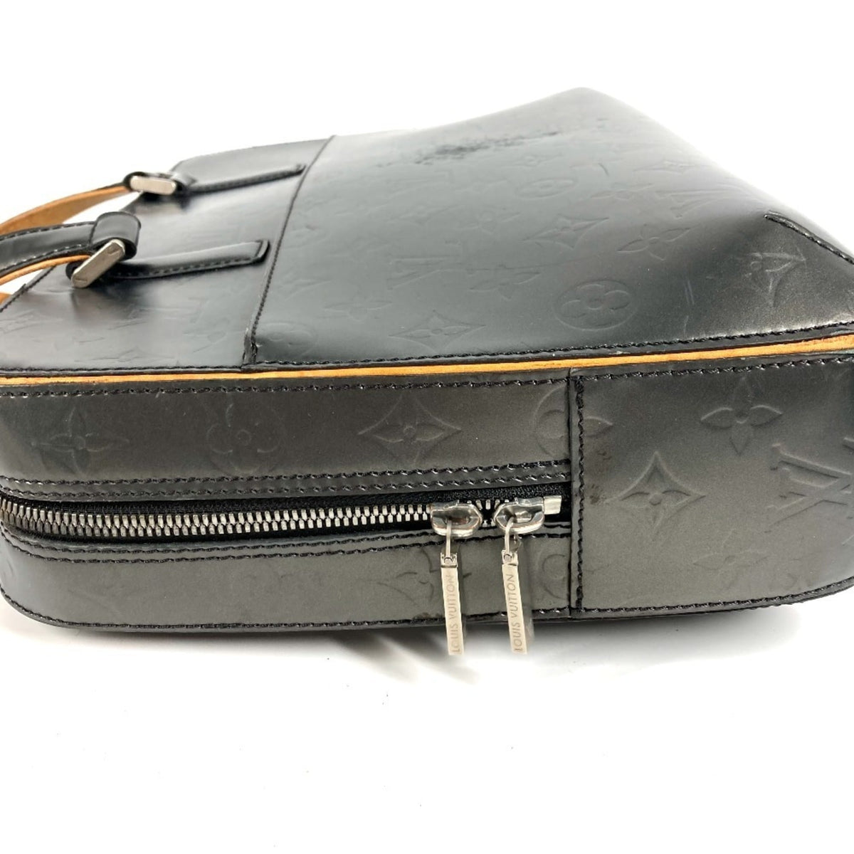 Louis Vuitton Navy Monogram Mat Leather Briefcase Tote Bag (Pre-Owned)
