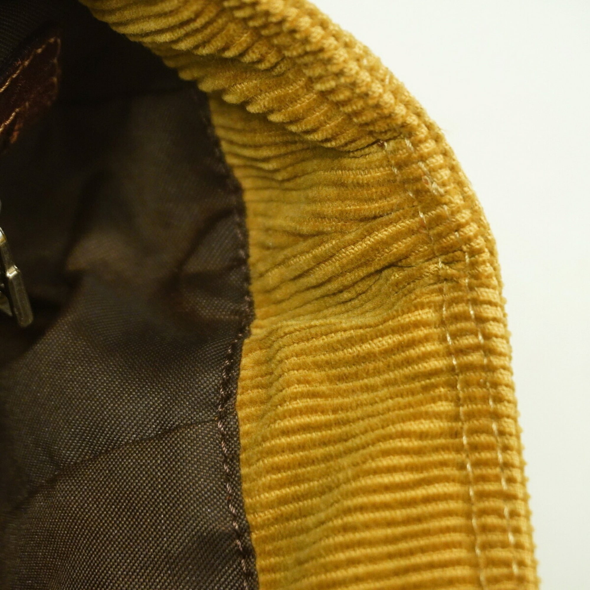 Fendi Ochre Cord Handbag (Pre-Owned)