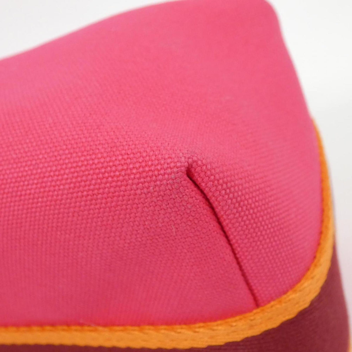 Hermes Pink Canvas Handbag Pouch (Pre-Owned)