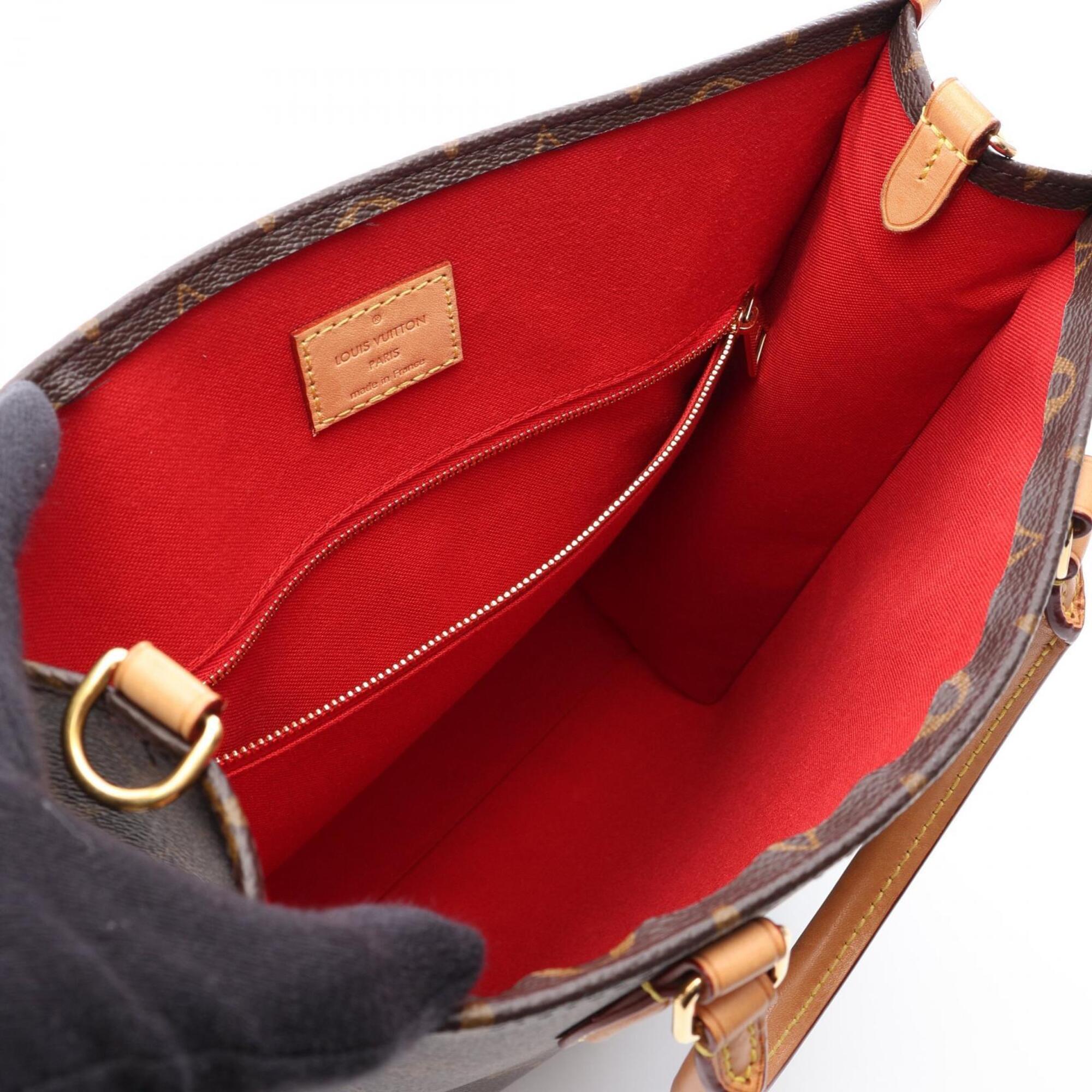 Louis Vuitton Brown Coated Canvas Pvc Monogram Leather Handbag Tote Bag (Pre-Owned)