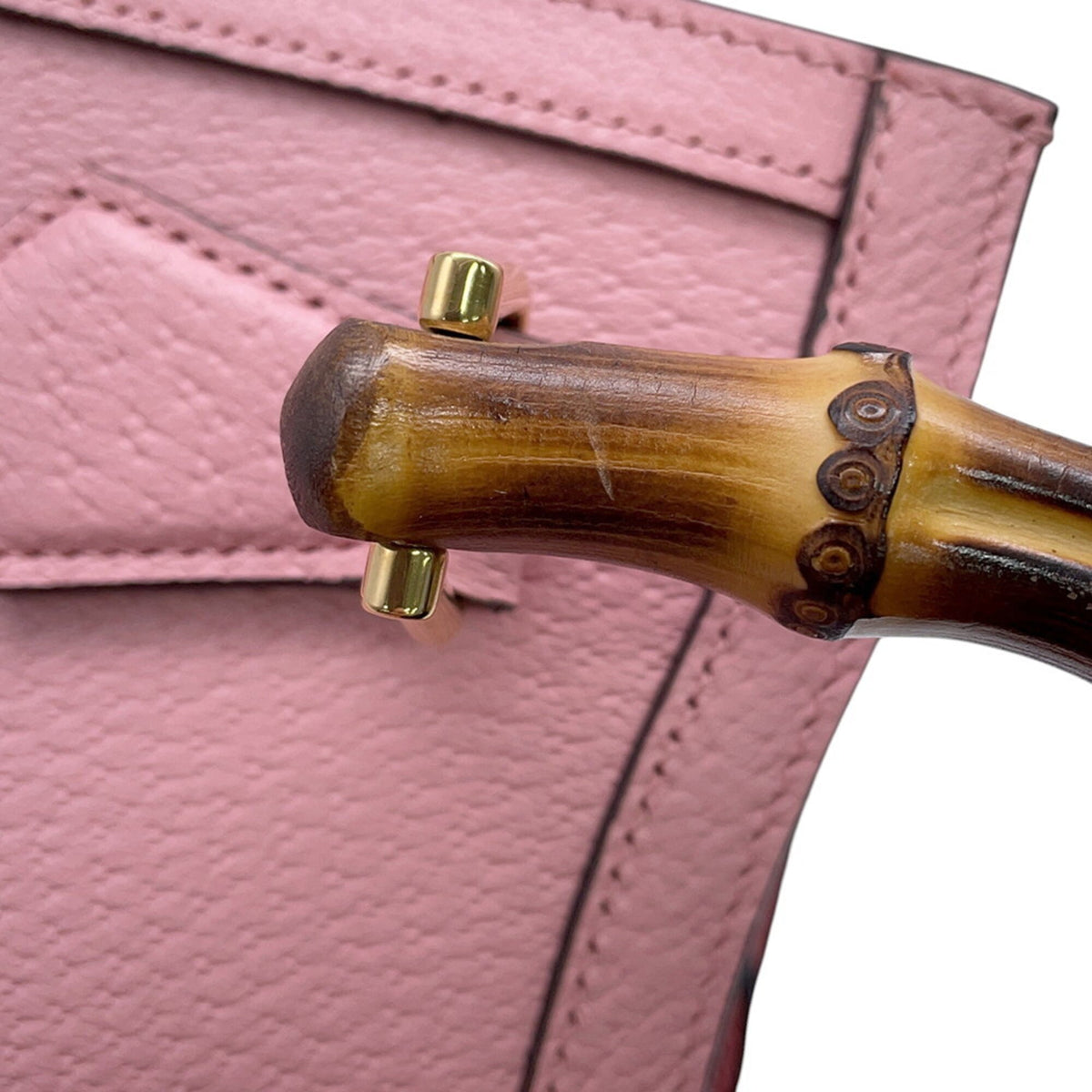 Gucci Pink Leather Handbag Tote Bag (Pre-Owned)