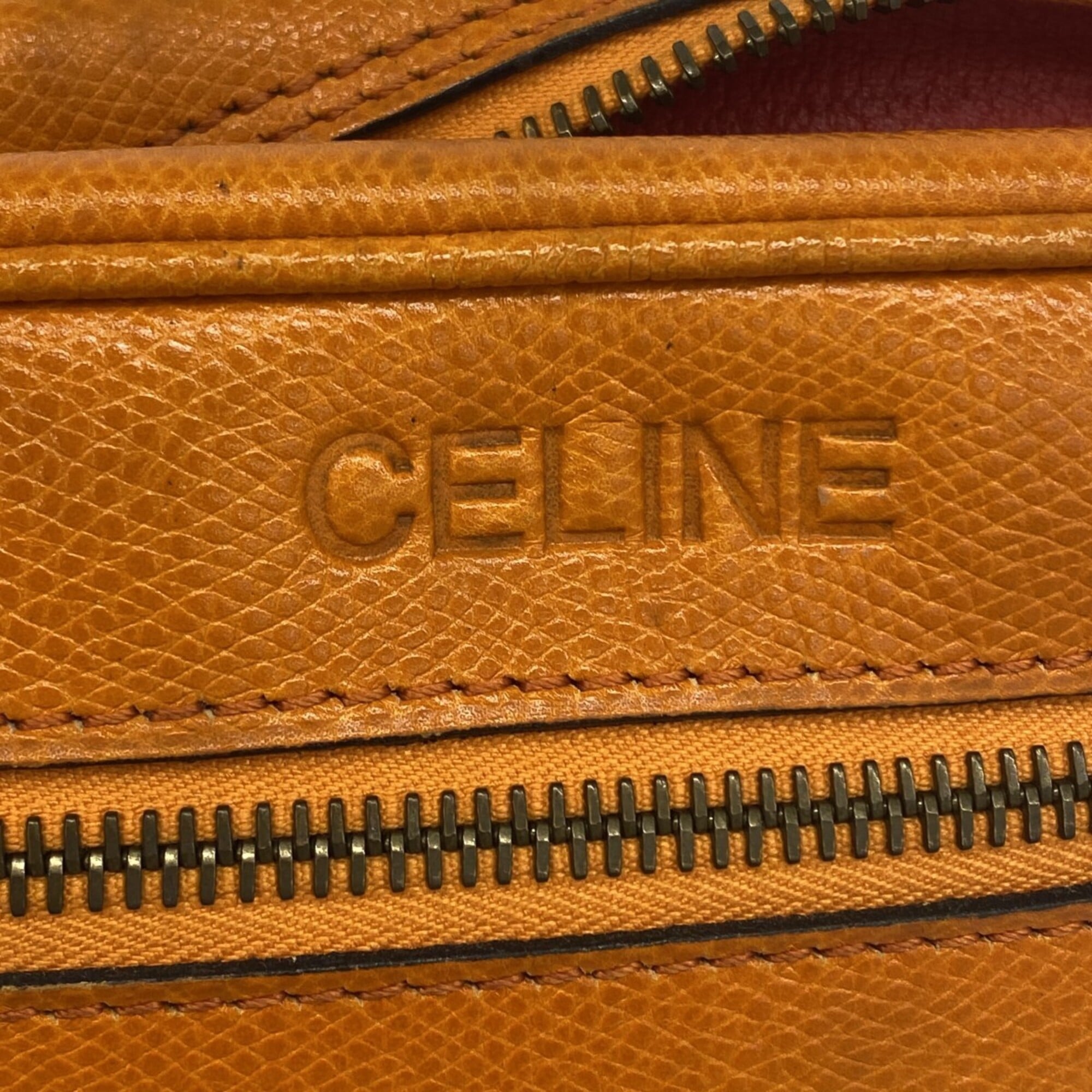 Celine Orange Leather Shoulder Bag (Pre-Owned)