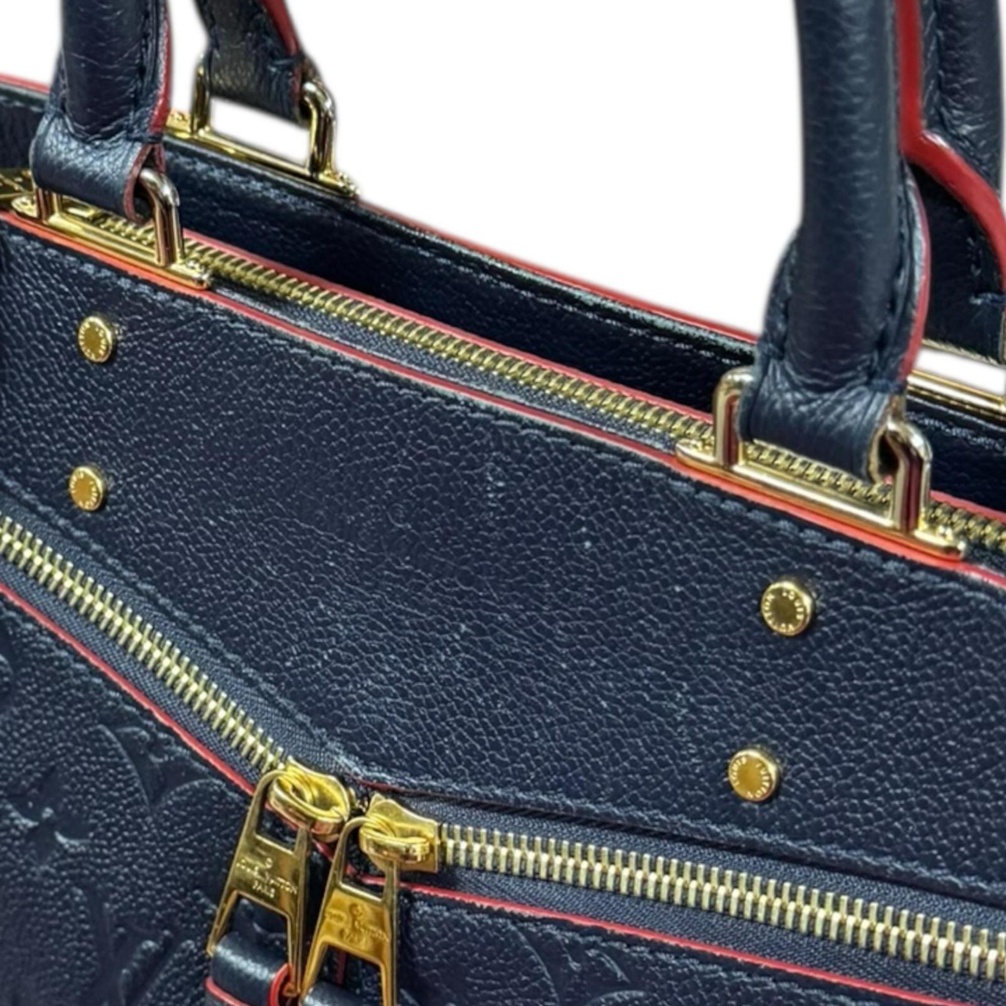 Louis Vuitton Marine Rouge Navy Monogram Empreinte Shoulder Bag (Pre-Owned)