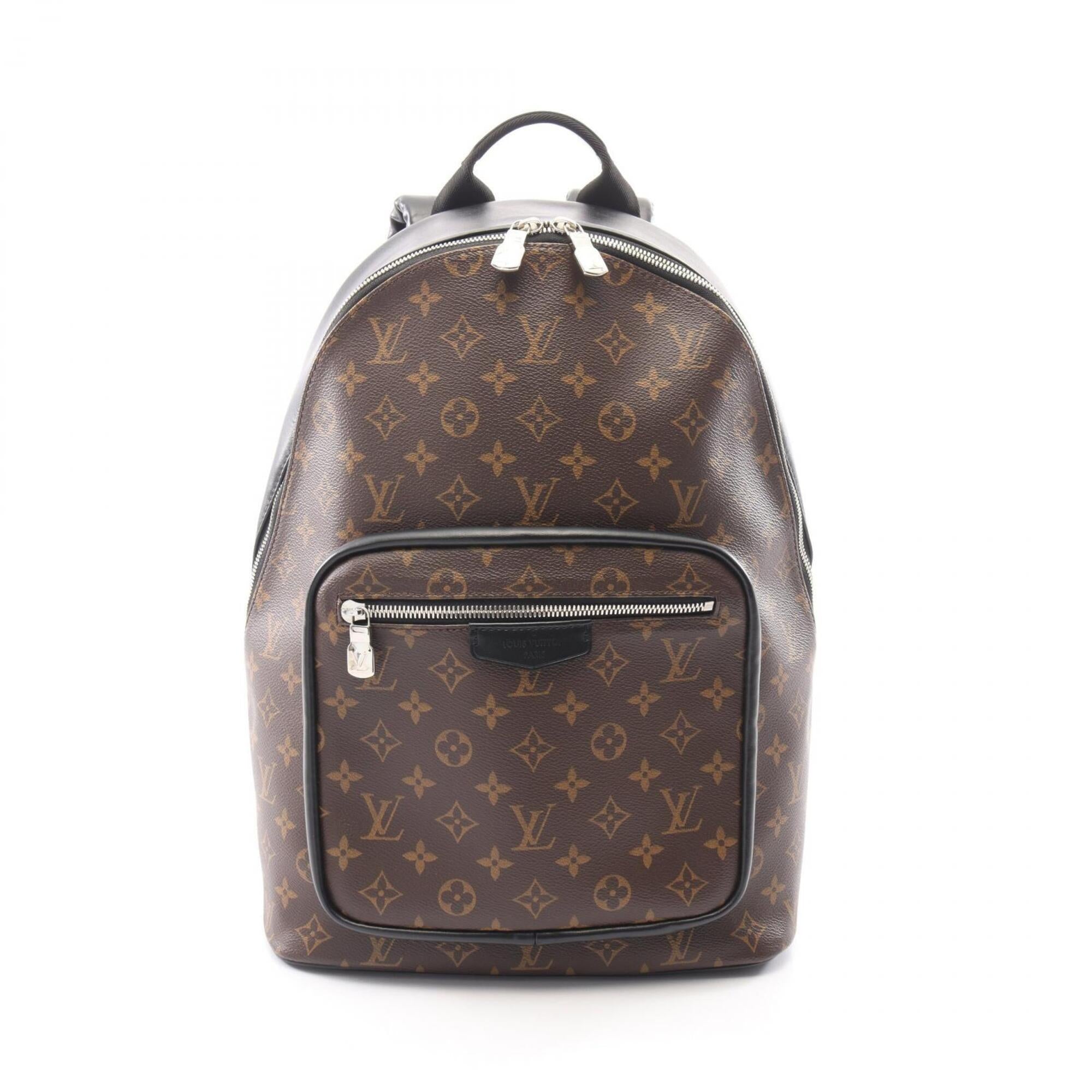 Louis Vuitton Black Brown Monogram Macassar Coated Canvas Leather Backpack (Pre-Owned)
