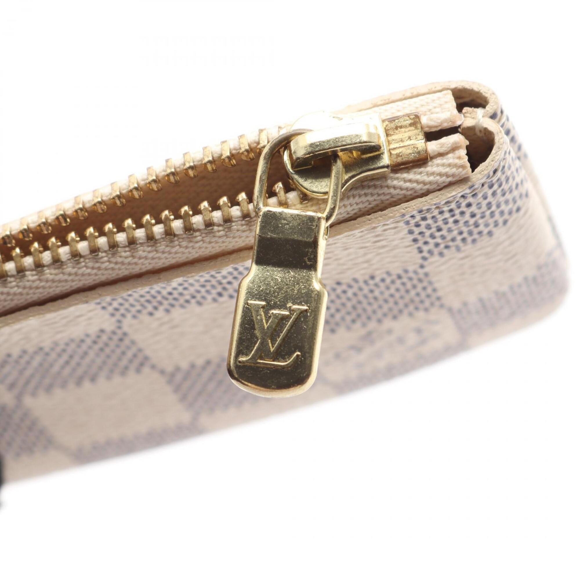 Louis Vuitton Damier Azur White Pvc Coin Purse/Coin Case (Pre-Owned)