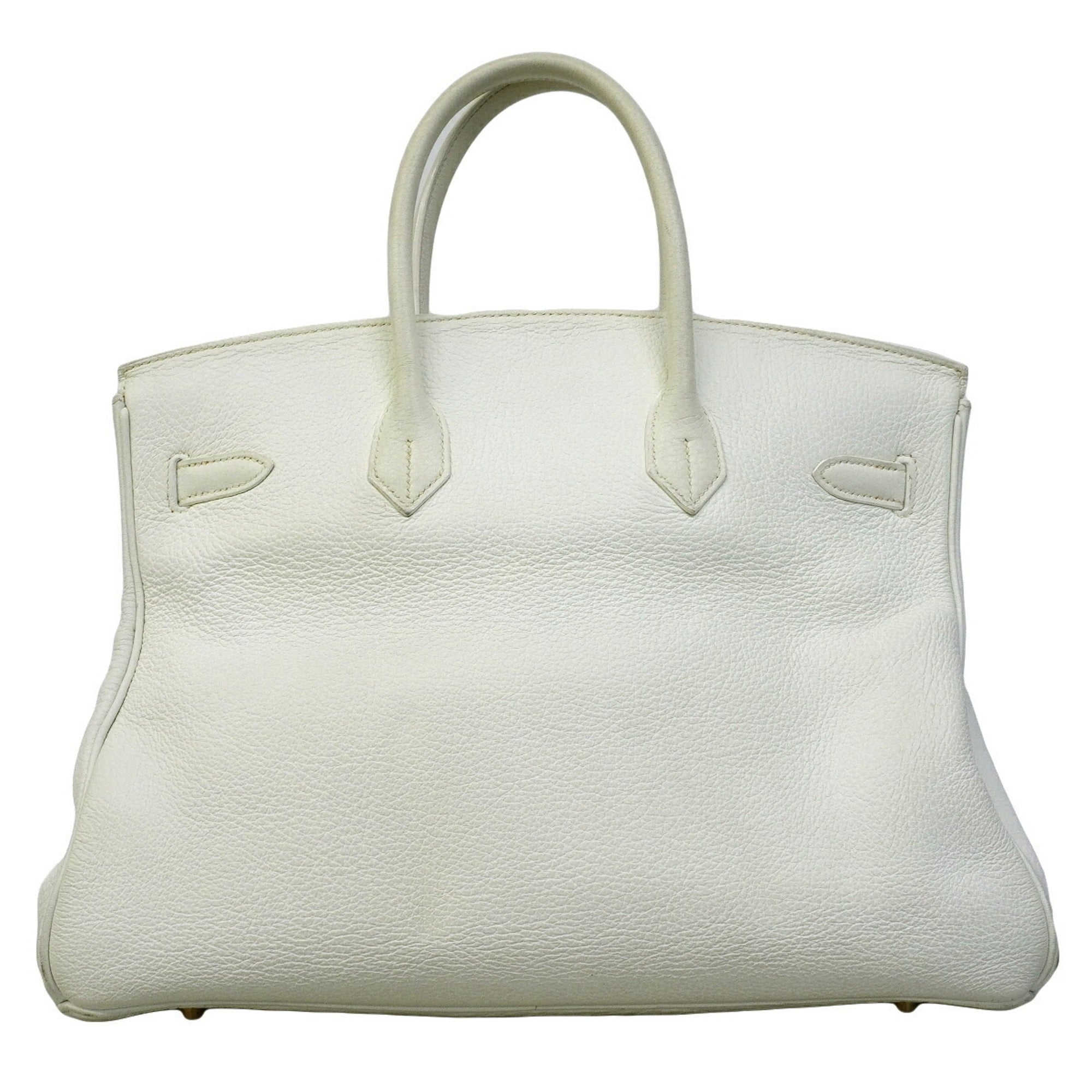 Hermes White Togo Leather Handbag (Pre-Owned)