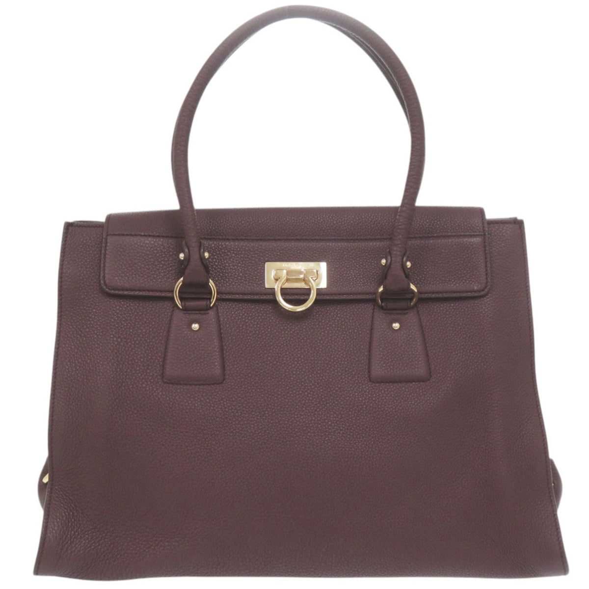 Salvatore Ferragamo Purple Leather Tote Bag (Pre-Owned)