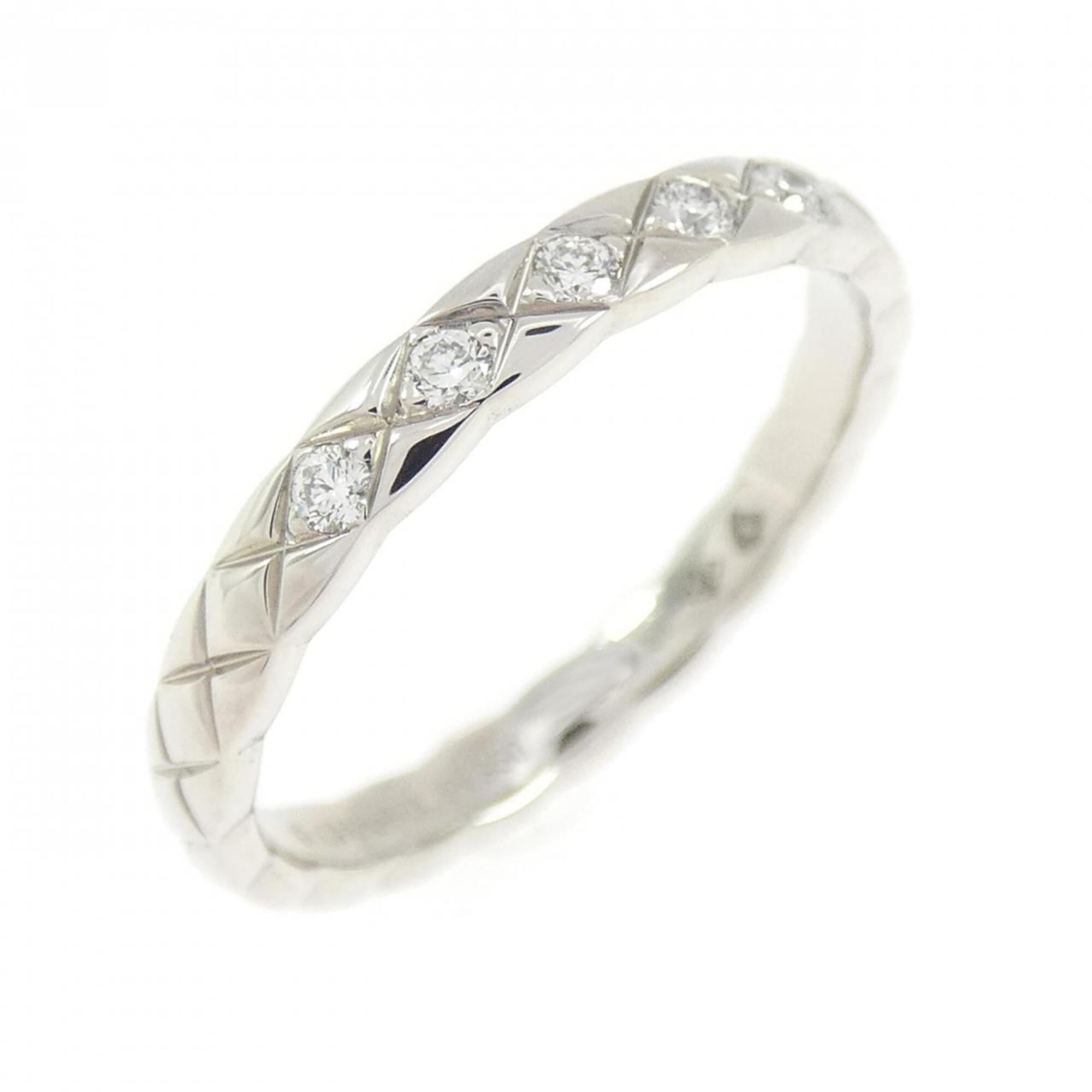 Chanel Platinum Platinum 950 Band Ring (Pre-Owned)