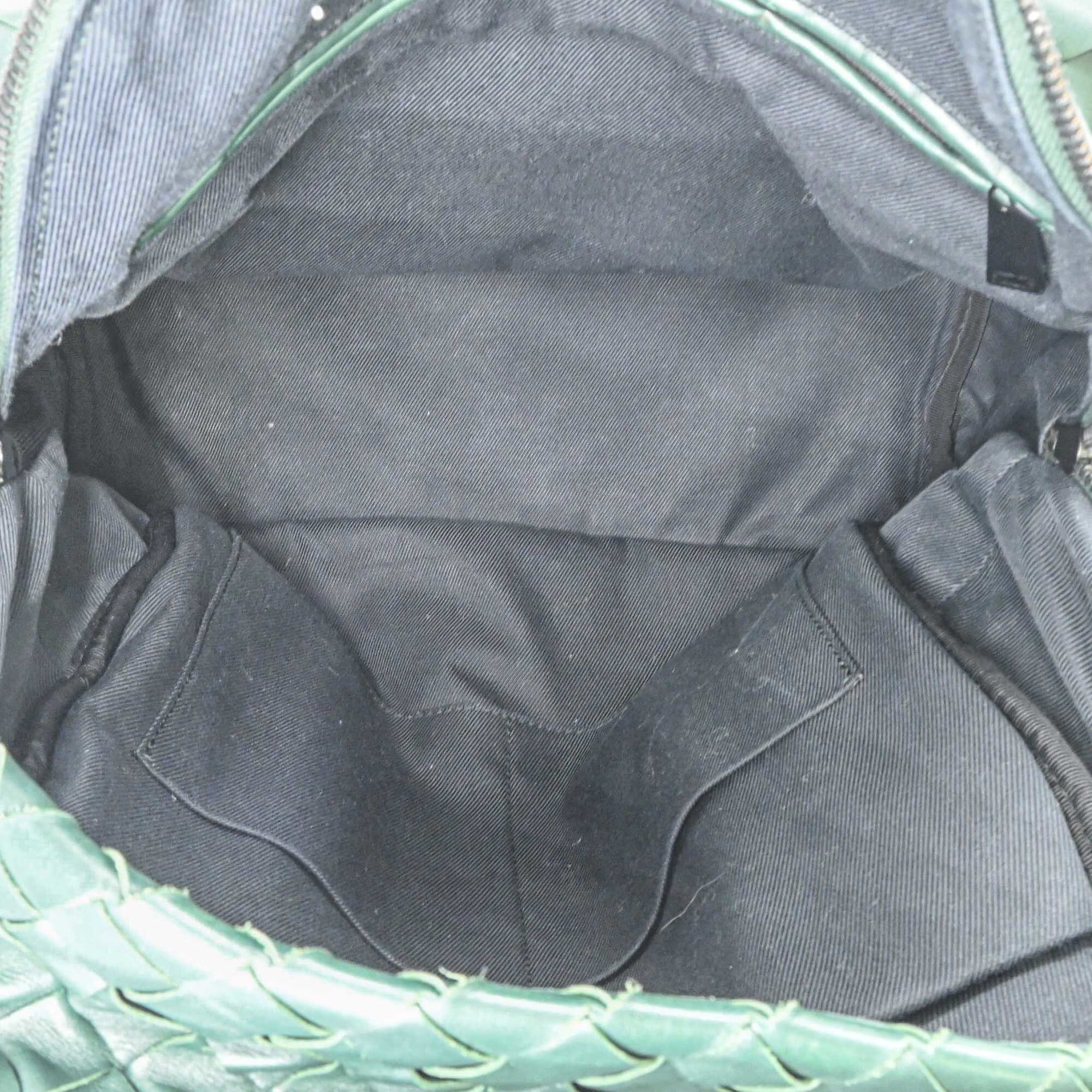 Bottega Veneta Green Intrecciato Backpack (Pre-Owned)